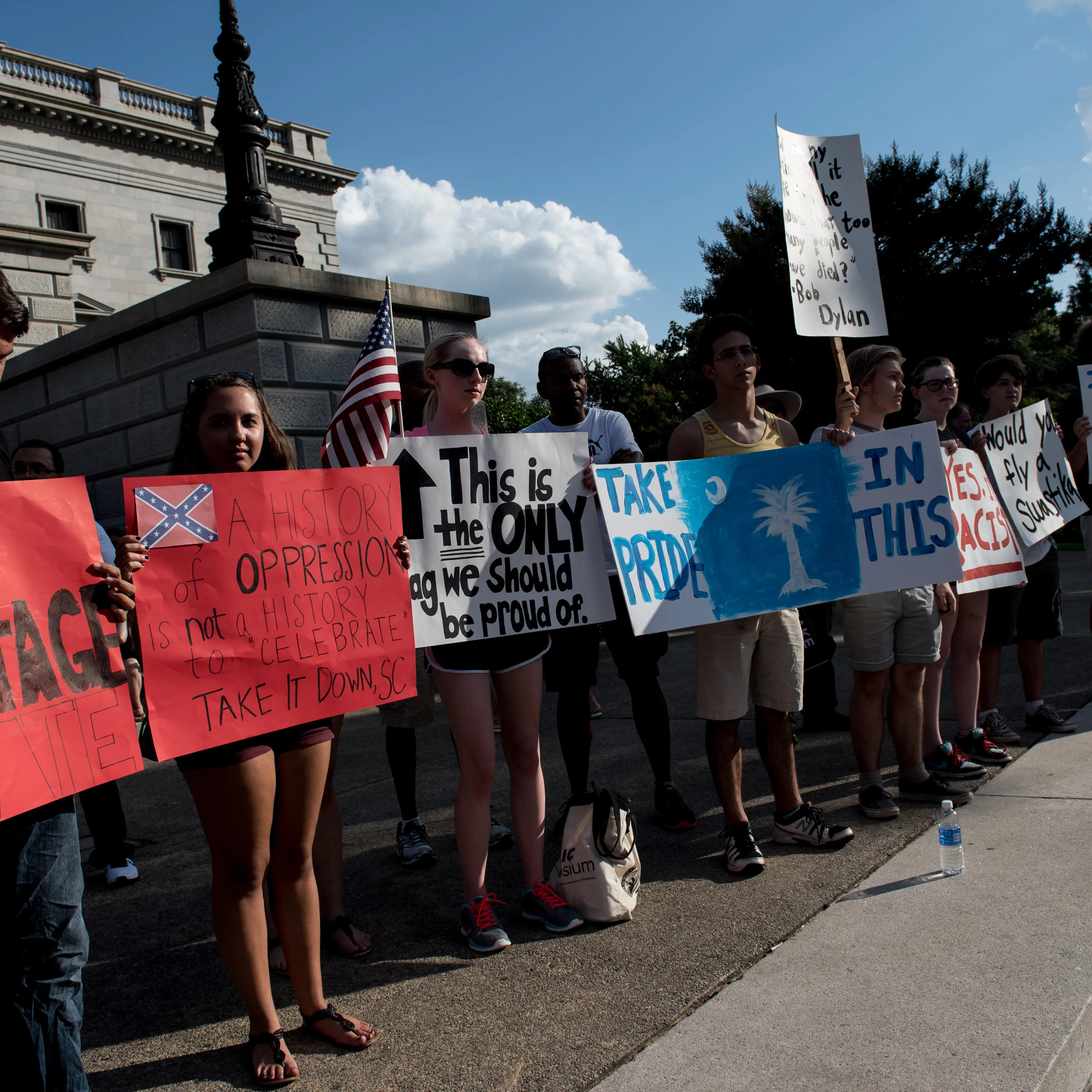 Protestors Gather Against Confederate Flag