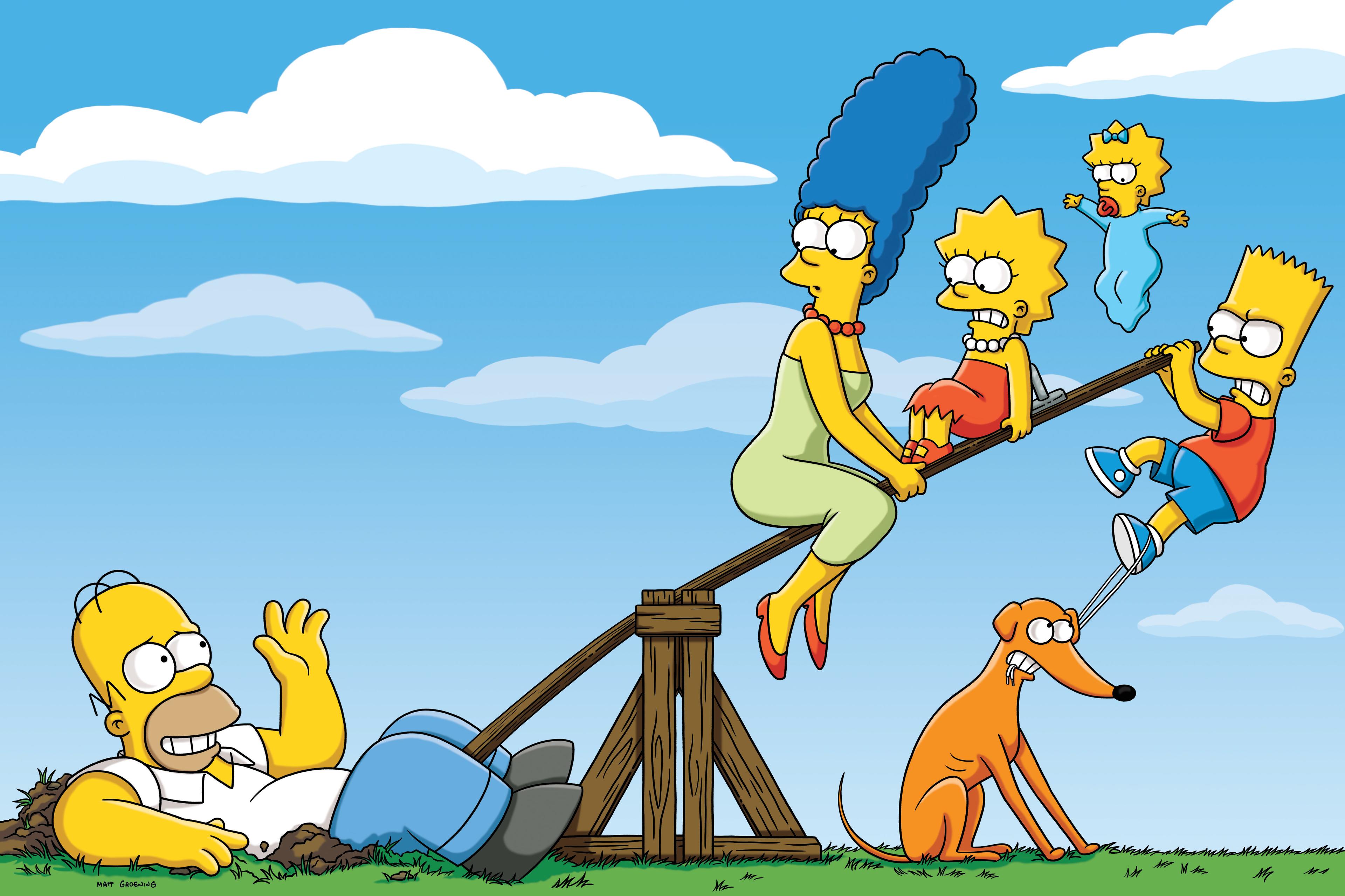 Santa's Little Helper and The Simpsons