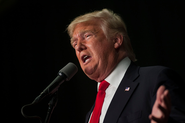 Republican presidential candidate Donald Trump speaks at a campaign rally on April 25, 2016 at West Chester University in West Chester, Pennsylvania.