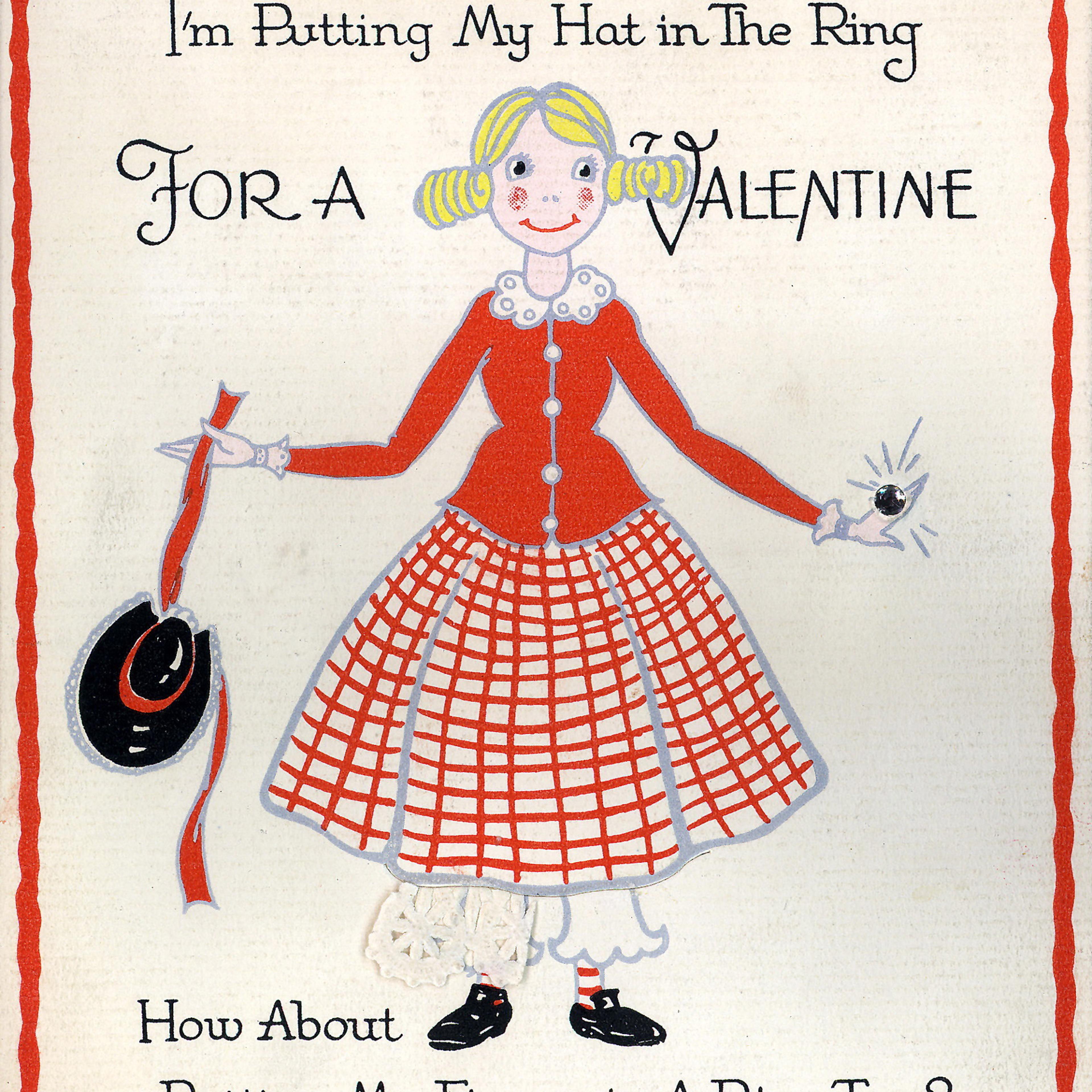 Vintage Valentine's Day card circa 1935.