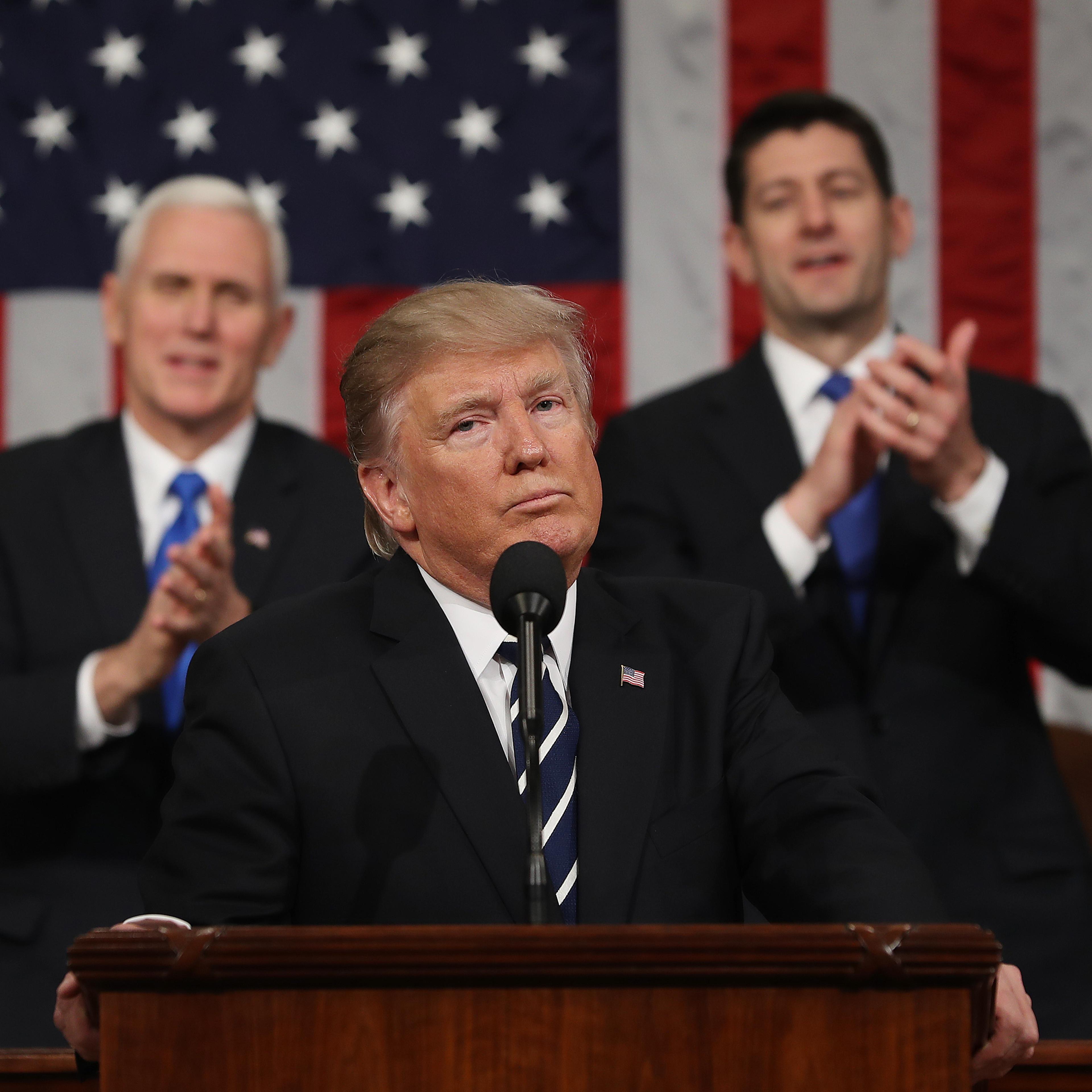 President Trump Delivers First Address To Joint Session Of Congress