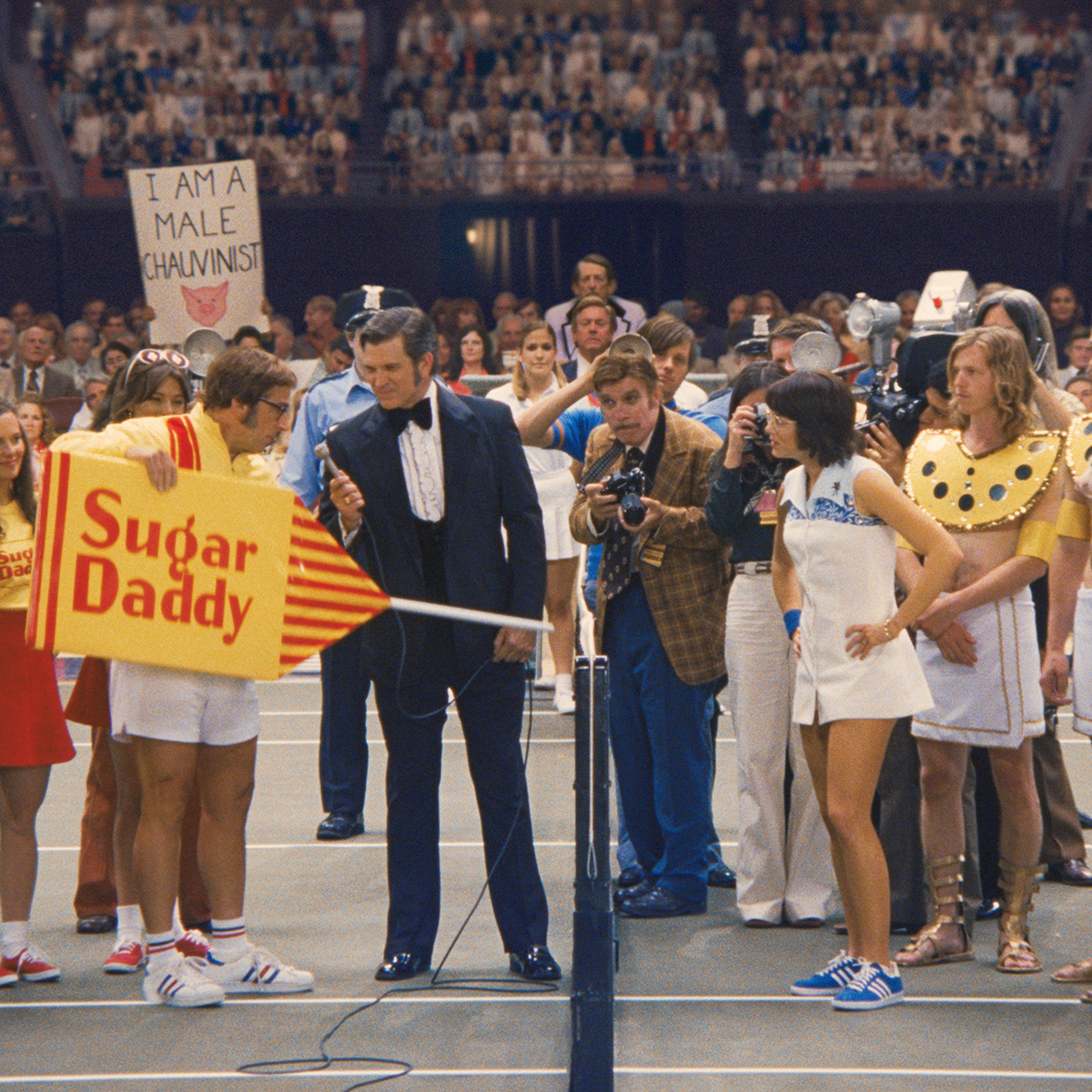 Stone as King, Carell as Riggs: class act vs. chauvinist showboater