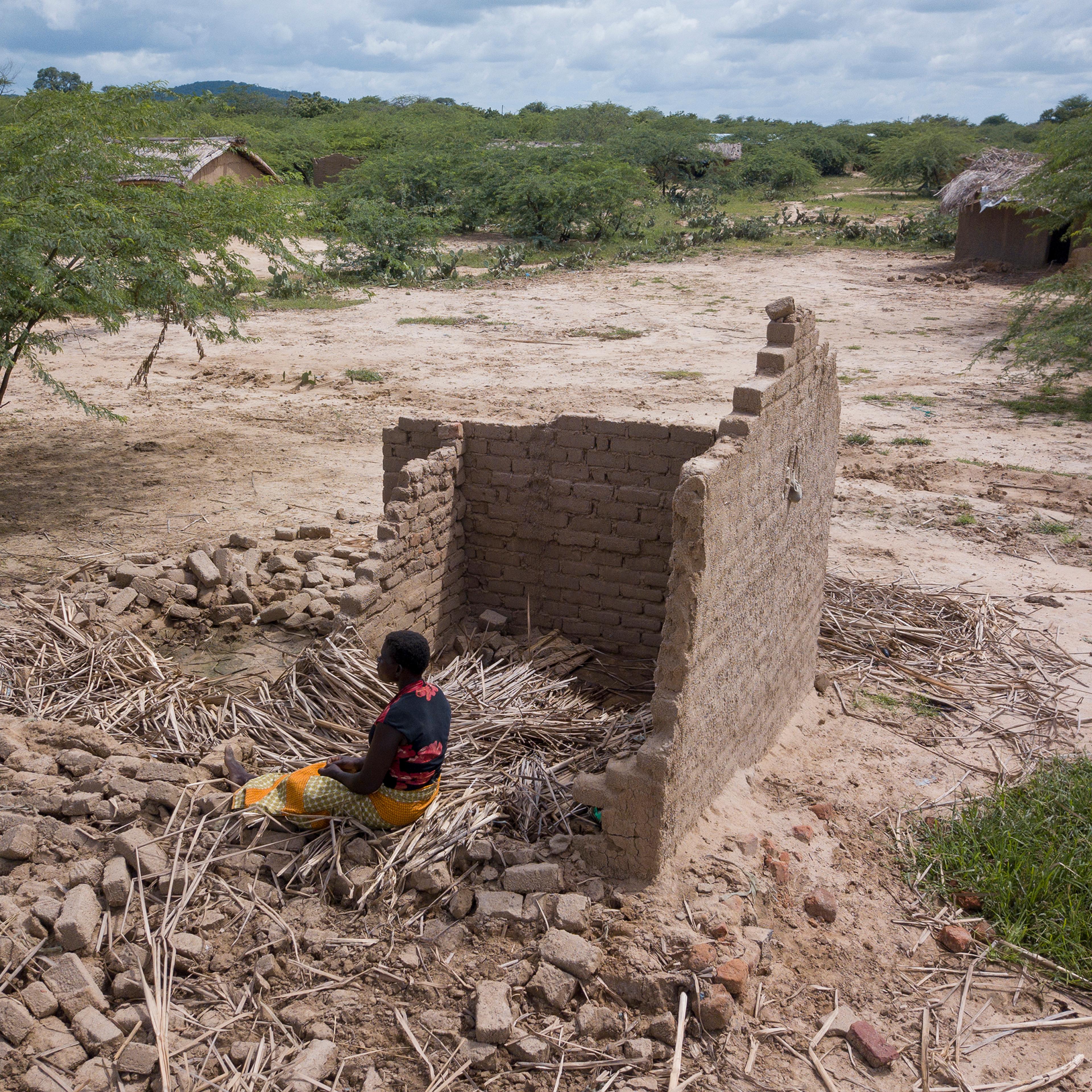 Eliza Jasi has experienced three floods: 2012, 2015, 2019. She has been able to rebuild her home using old bricks after each flood. This time around she will not be able to.