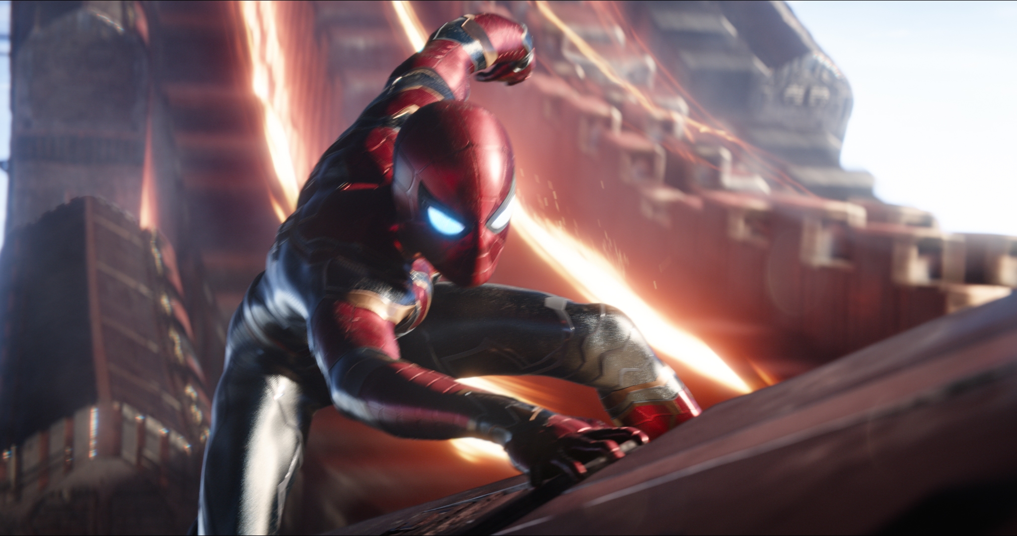 Tom Holland as Spider-Man in Avengers: Infinty War