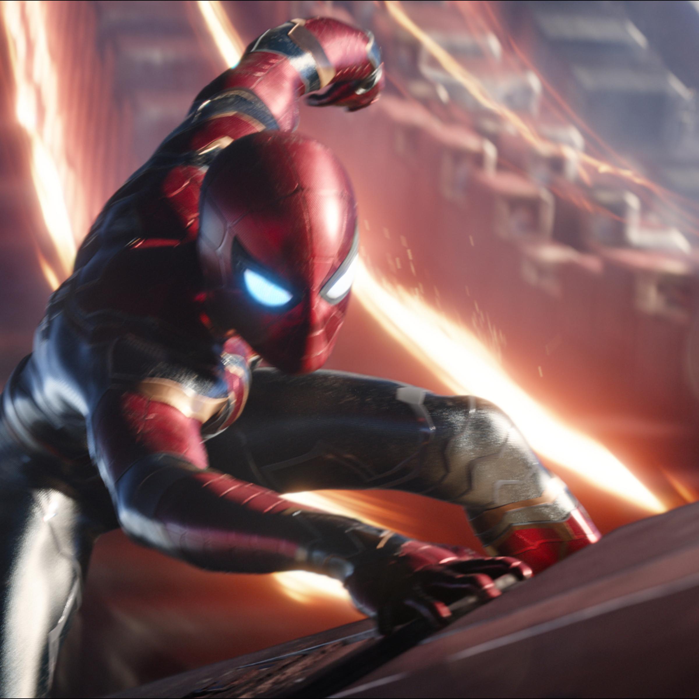 Tom Holland as Spider-Man in Avengers: Infinty War