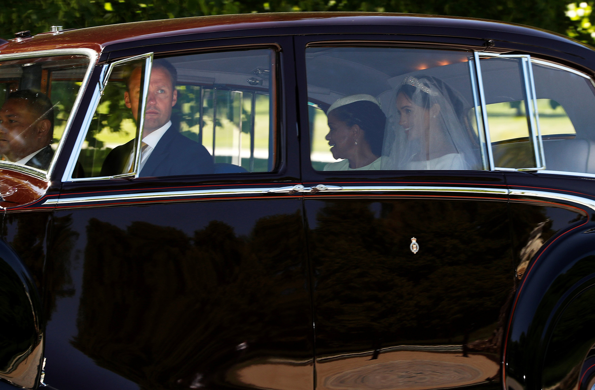 Meghan Markle with her mother Doria Ragland departs for her wedding to Britain's Prince Harry, in Taplow, Britain, May 19, 2018.