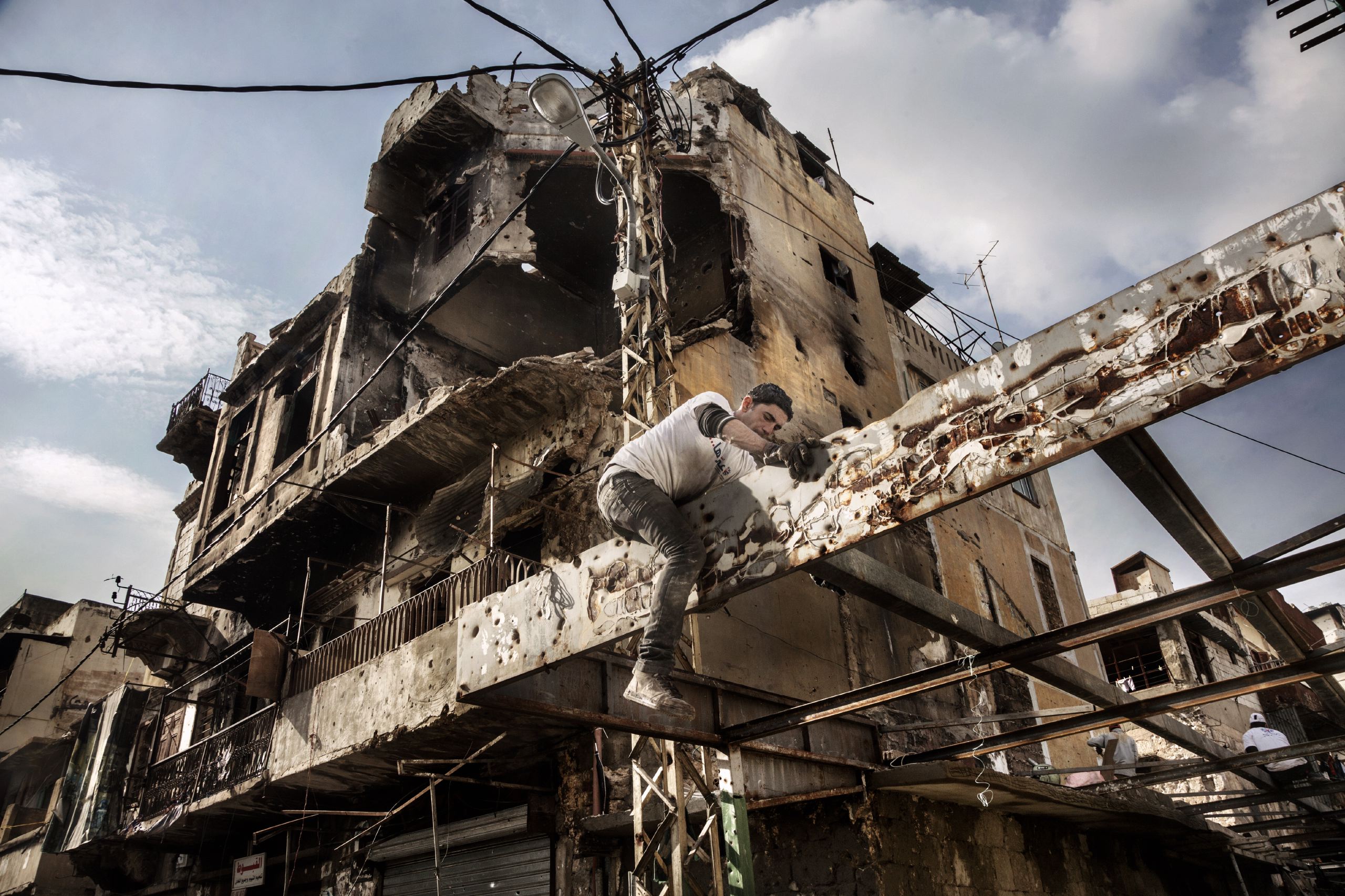 The gate of the souk in the neighborhood of Bab al-Tabbaneh, hardly shelled last October by the Lebanese ArmyTripoli Lebanon November/December 2014