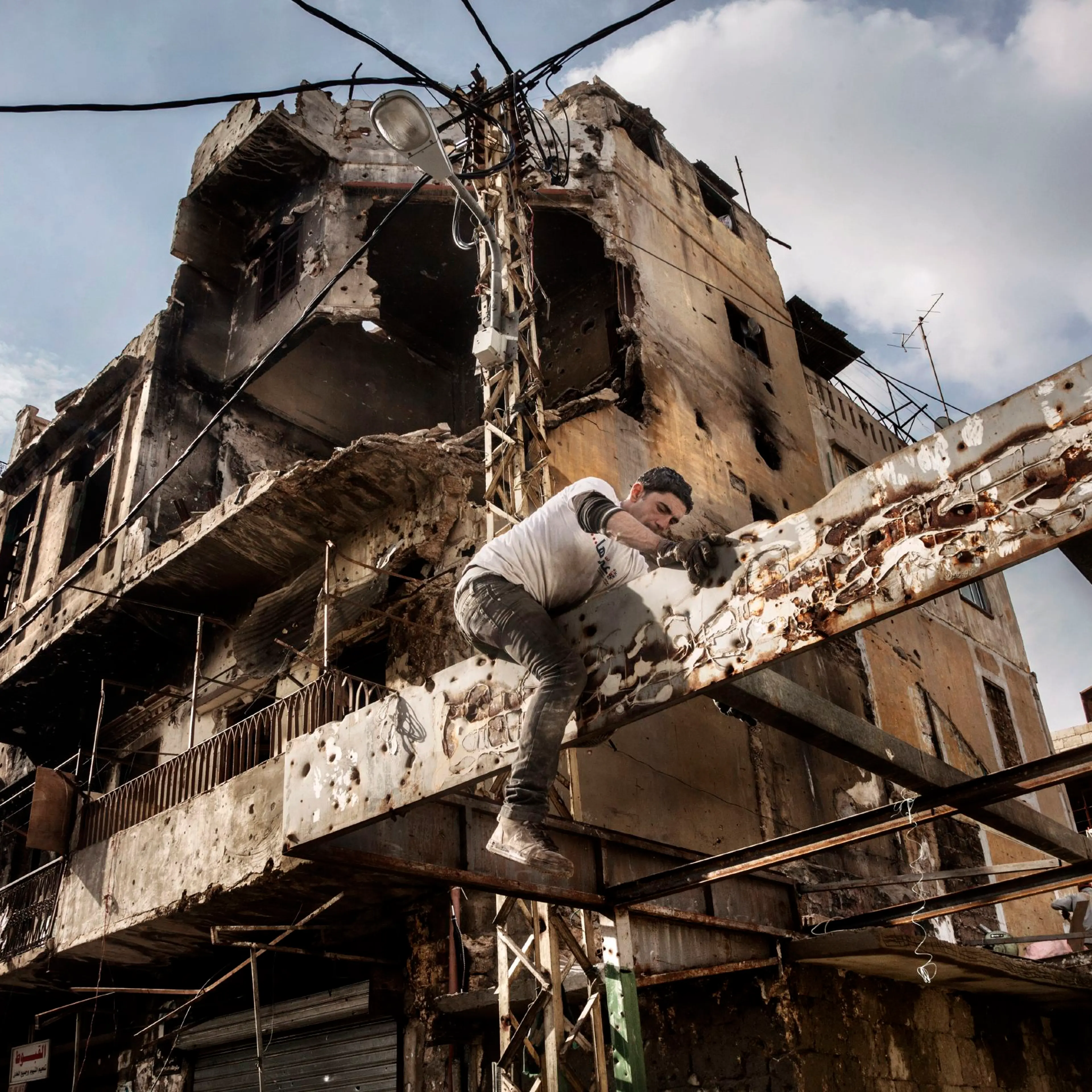 The gate of the souk in the neighborhood of Bab al-Tabbaneh, hardly shelled last October by the Lebanese ArmyTripoli Lebanon November/December 2014