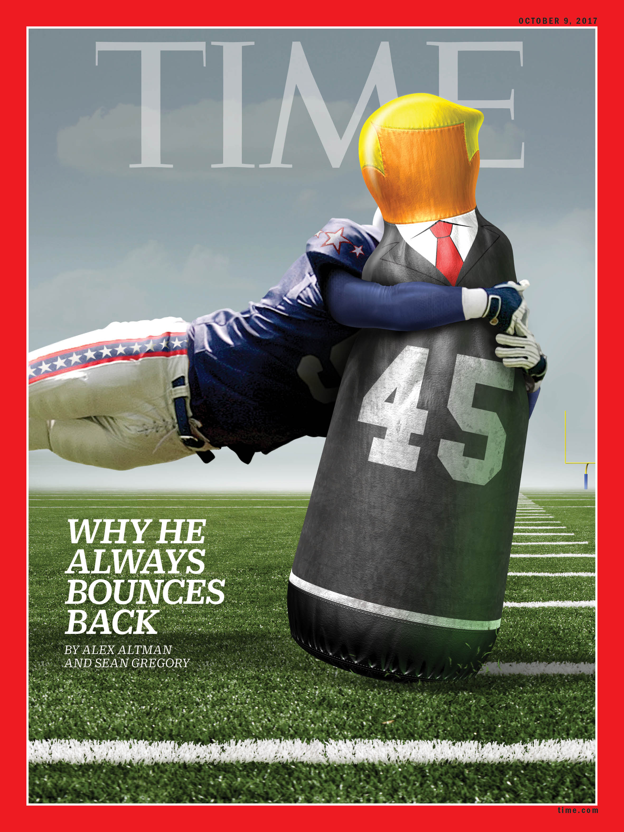NFL Trump Time Magazine Cover