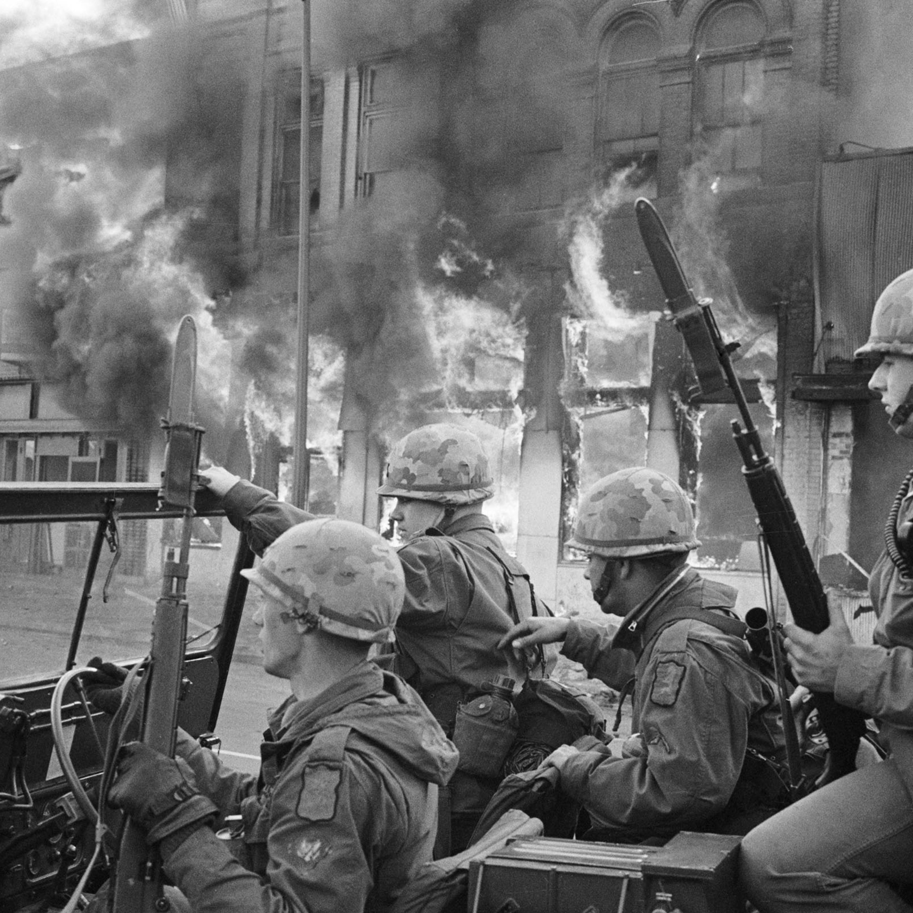 Troops Patrol Washington, DC After Assassination of Martin Luther King
