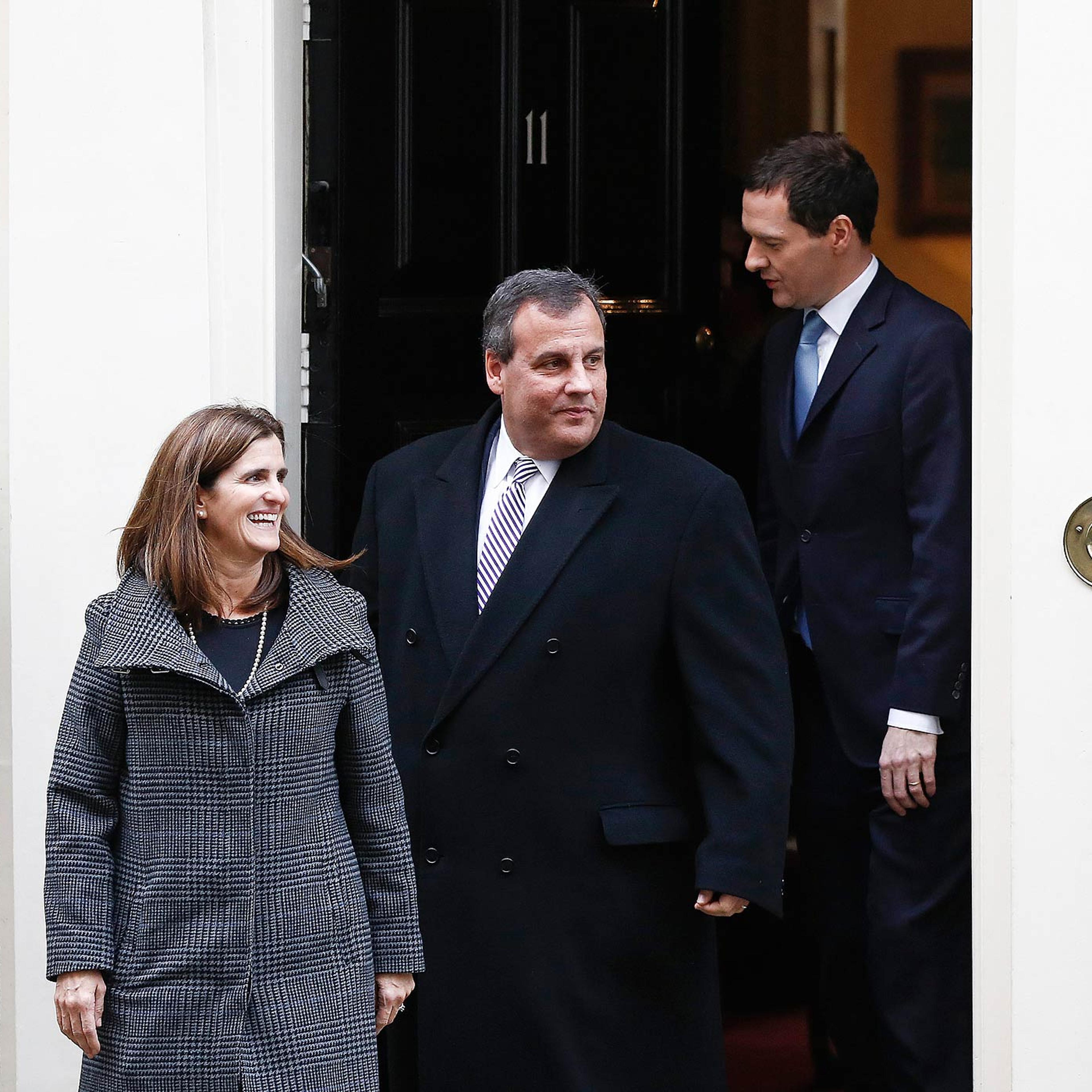 New Jersey Governor Chris Christie Meets U.K. Chancellor Of The Exchequer George Osborne