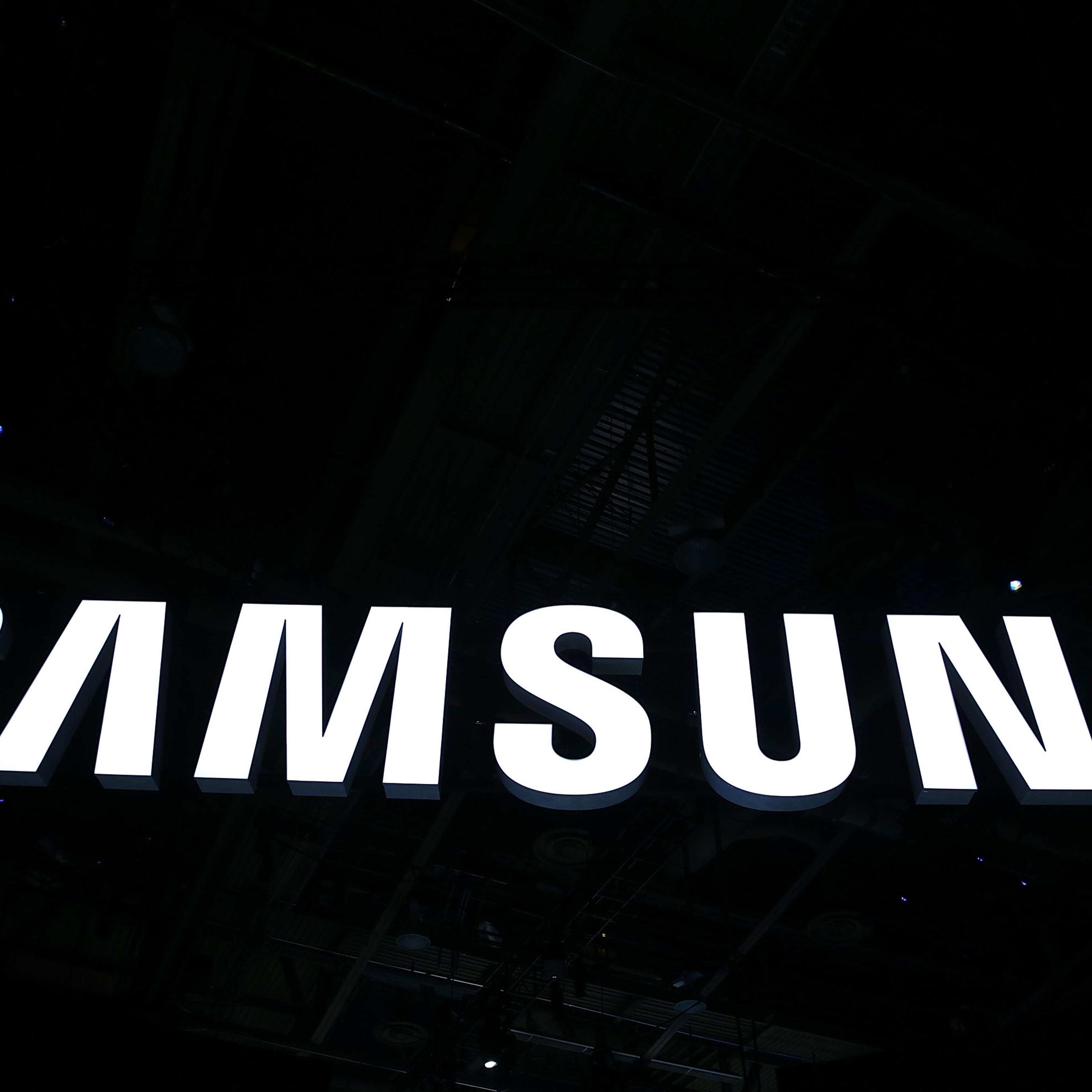 The Samsung logo is seen at CES 2016 at the Las Vegas Convention Center on January 6, 2016 in Las Vegas, Nevada.