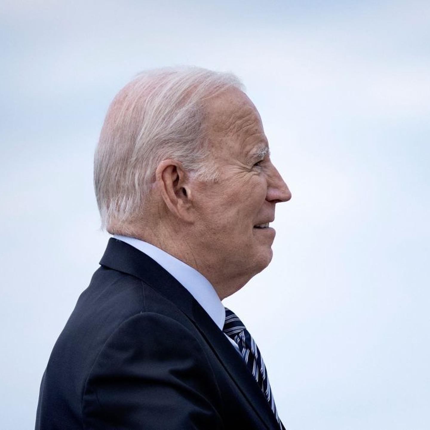 President Joe Biden boards Air Force One at Joint Base Andrews in Maryland on Oct. 17, 2023, en route to Israel.