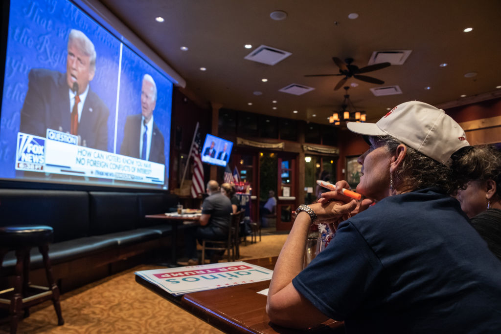Americans Watch Final Presidential Debate Between Donald Trump And Joe Biden