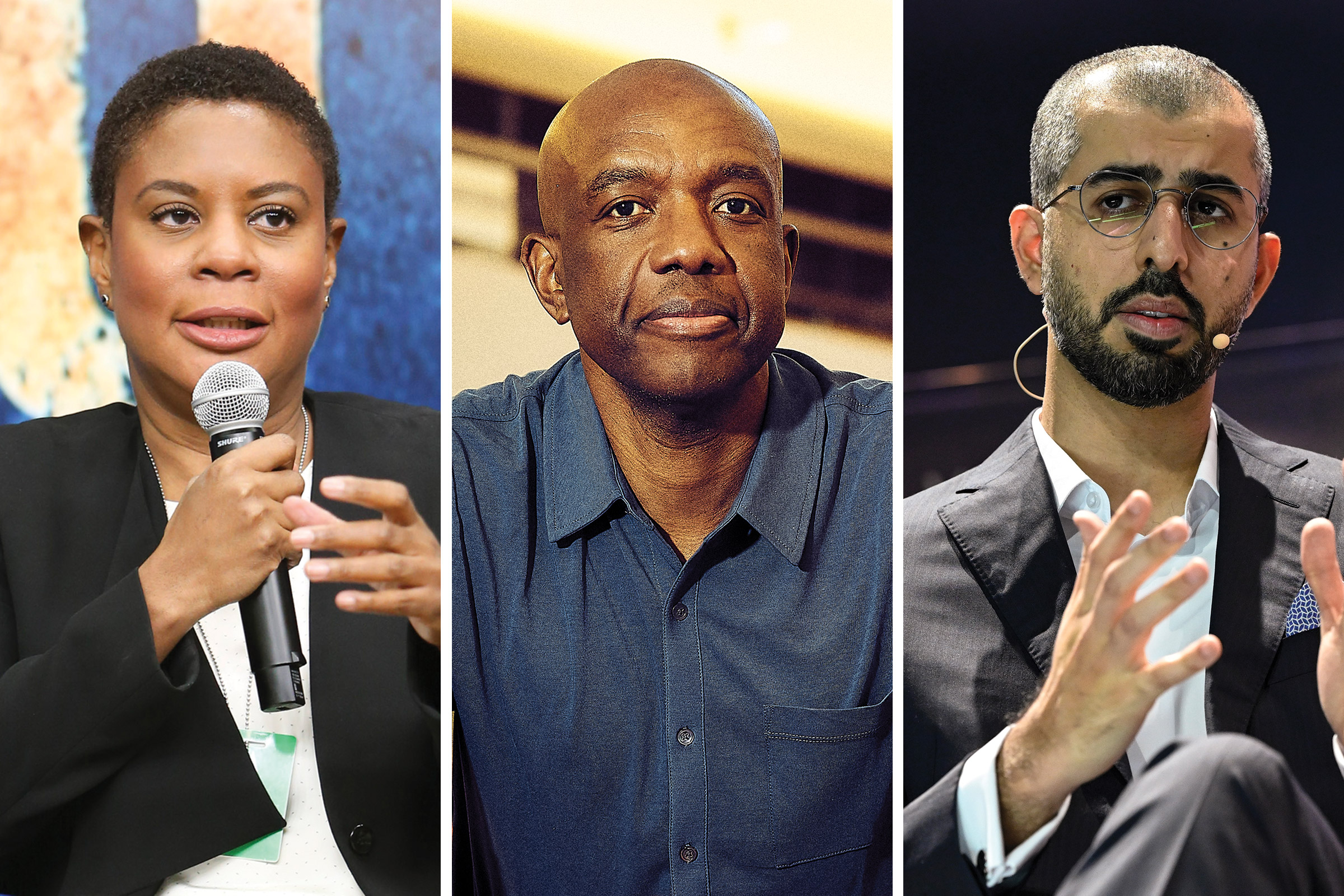 From left: Alondra Nelson, James Manyika and Omar Al Olama are on the U.N. AI Advisory Body.