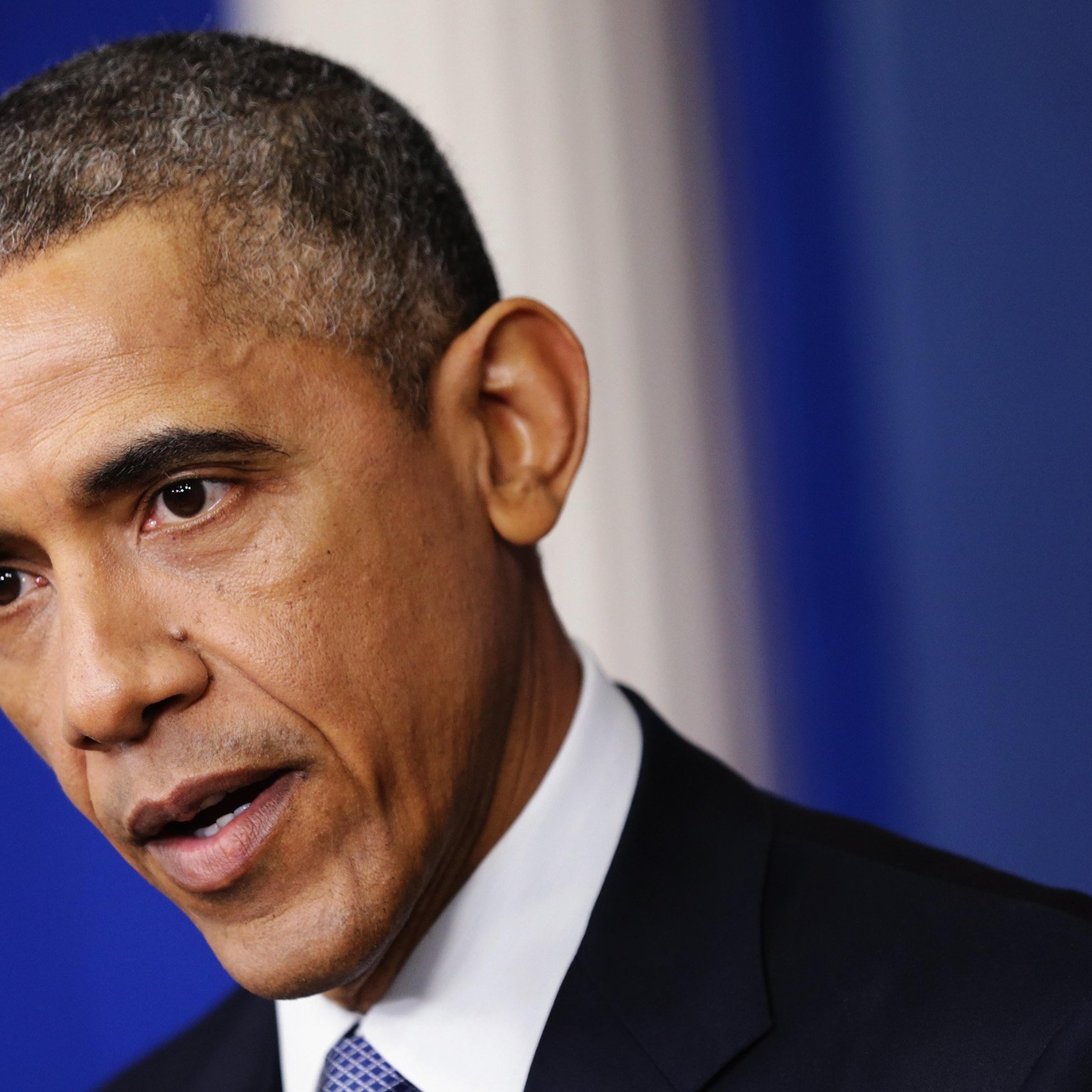 President Barack Obama speaks to members of the media during his last news conference of the year in the James Brady Press Briefing Room of the White House on Dec. 19, 2014 in Washington.