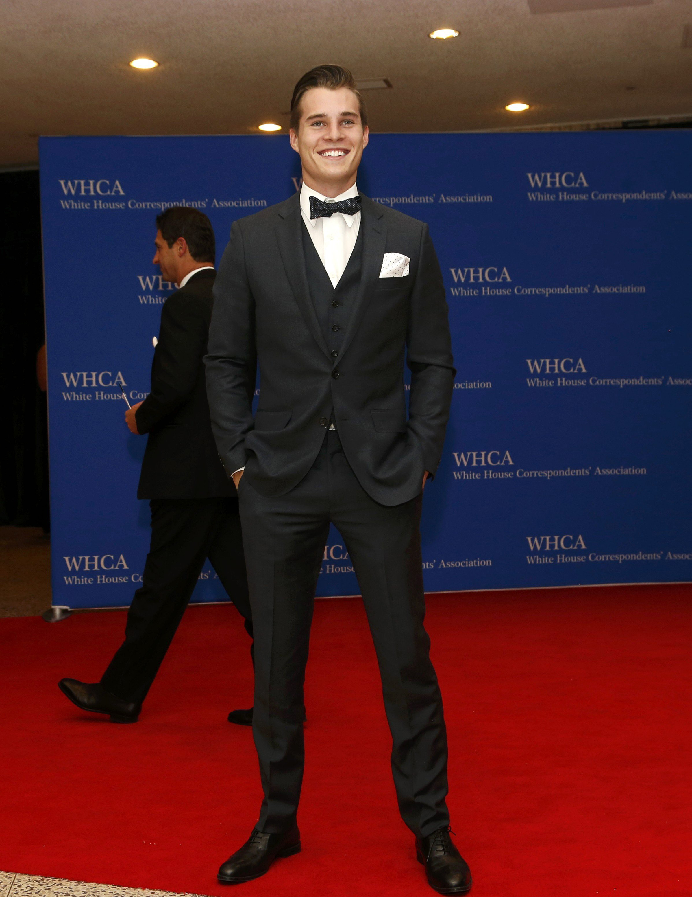 Actor Marcus Johns arrives for the annual White House Correspondents' Association dinner in Washington