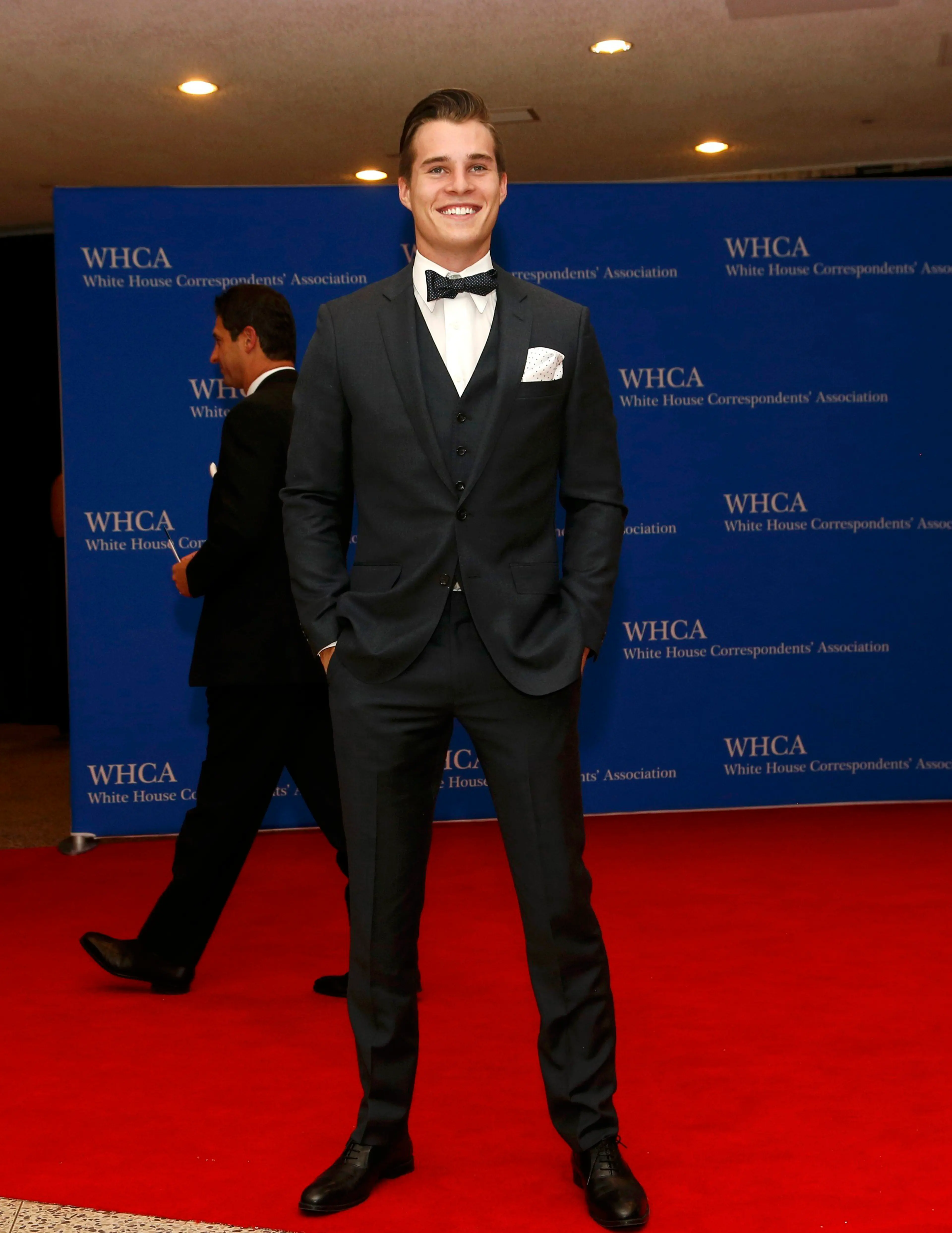 Actor Marcus Johns arrives for the annual White House Correspondents' Association dinner in Washington