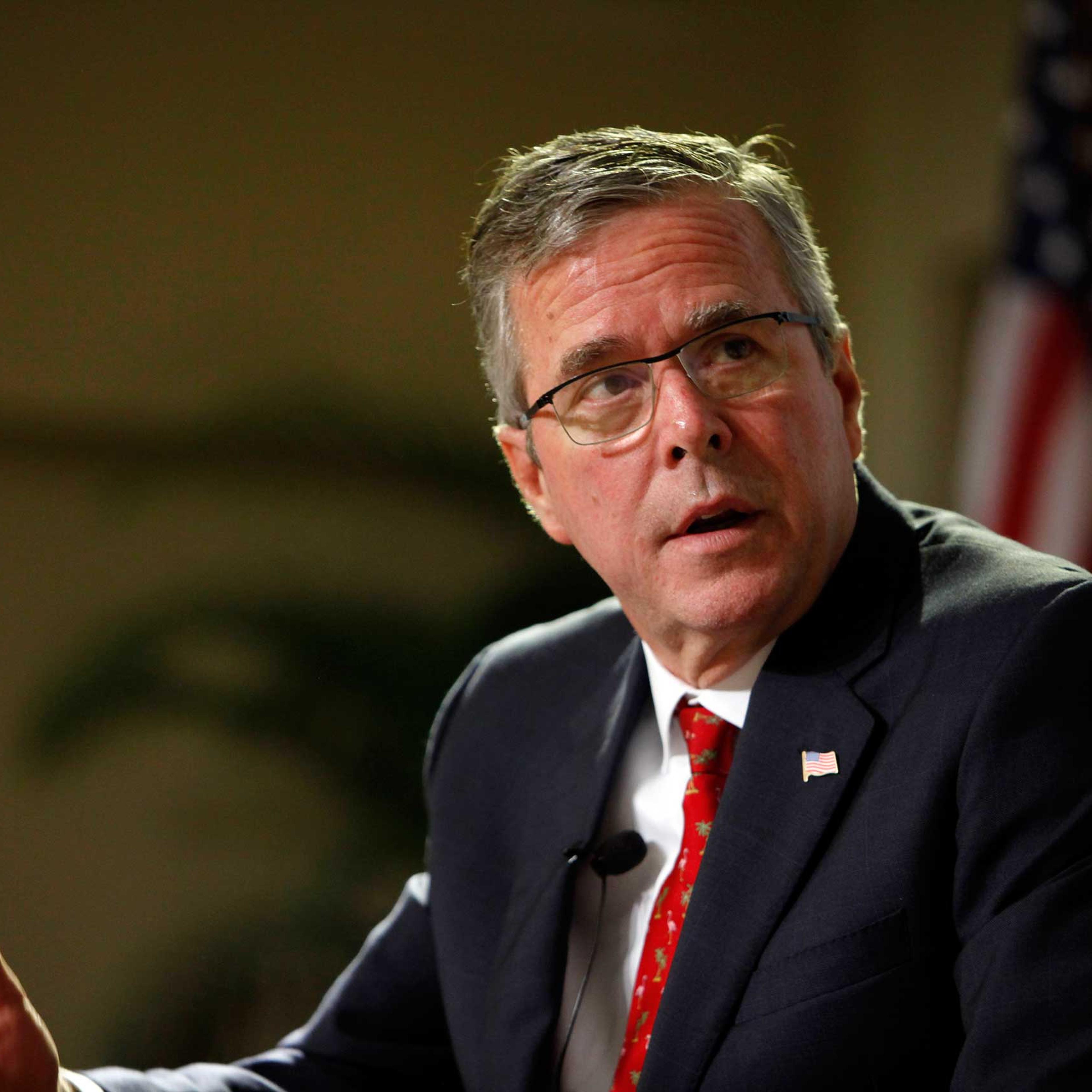 Former Florida Gov. Jeb Bush speaks during an event at the Metropolitan University in San Juan, Puerto Rico on April 28, 2015.