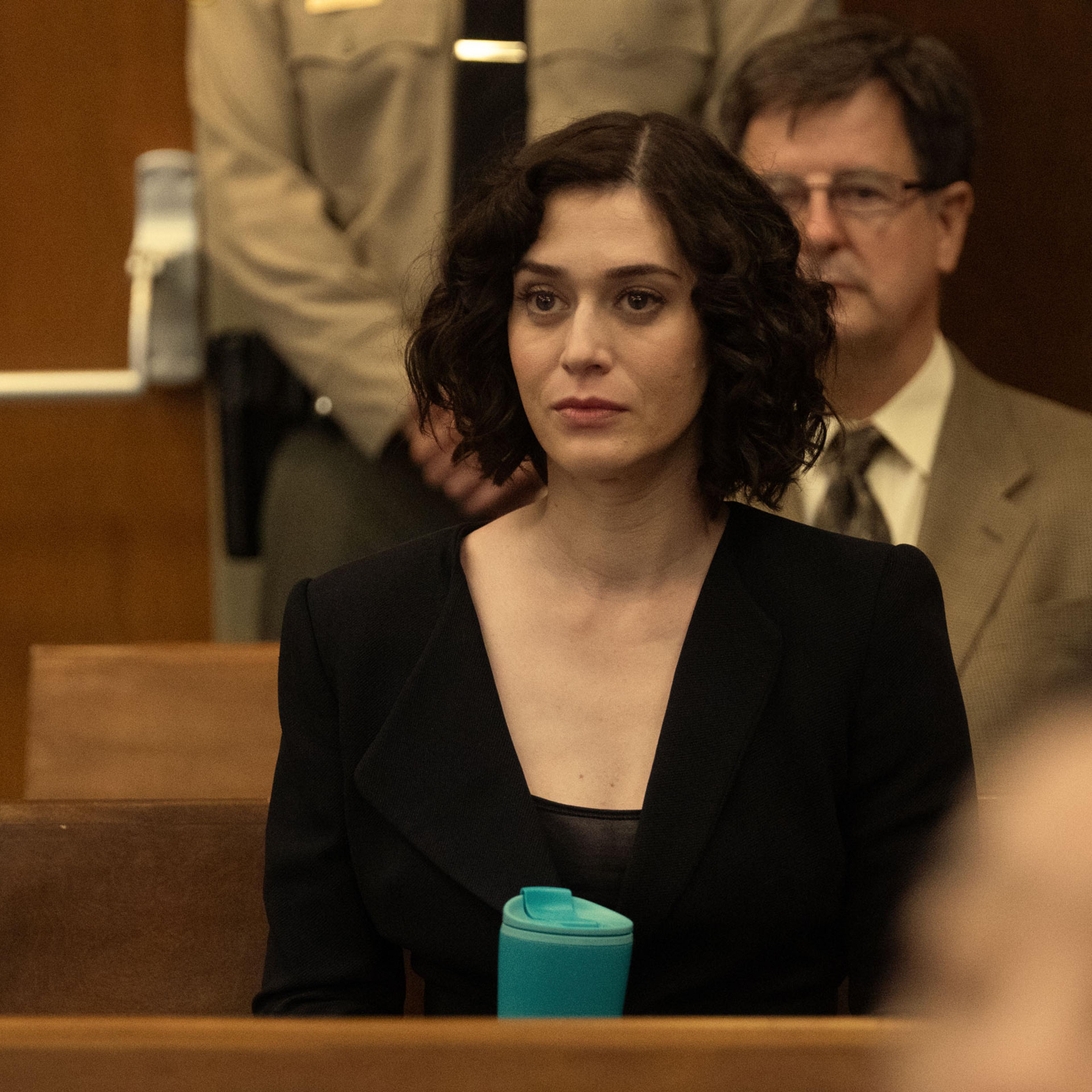 Lizzy Caplan as Alex Forrest in Fatal Attraction.