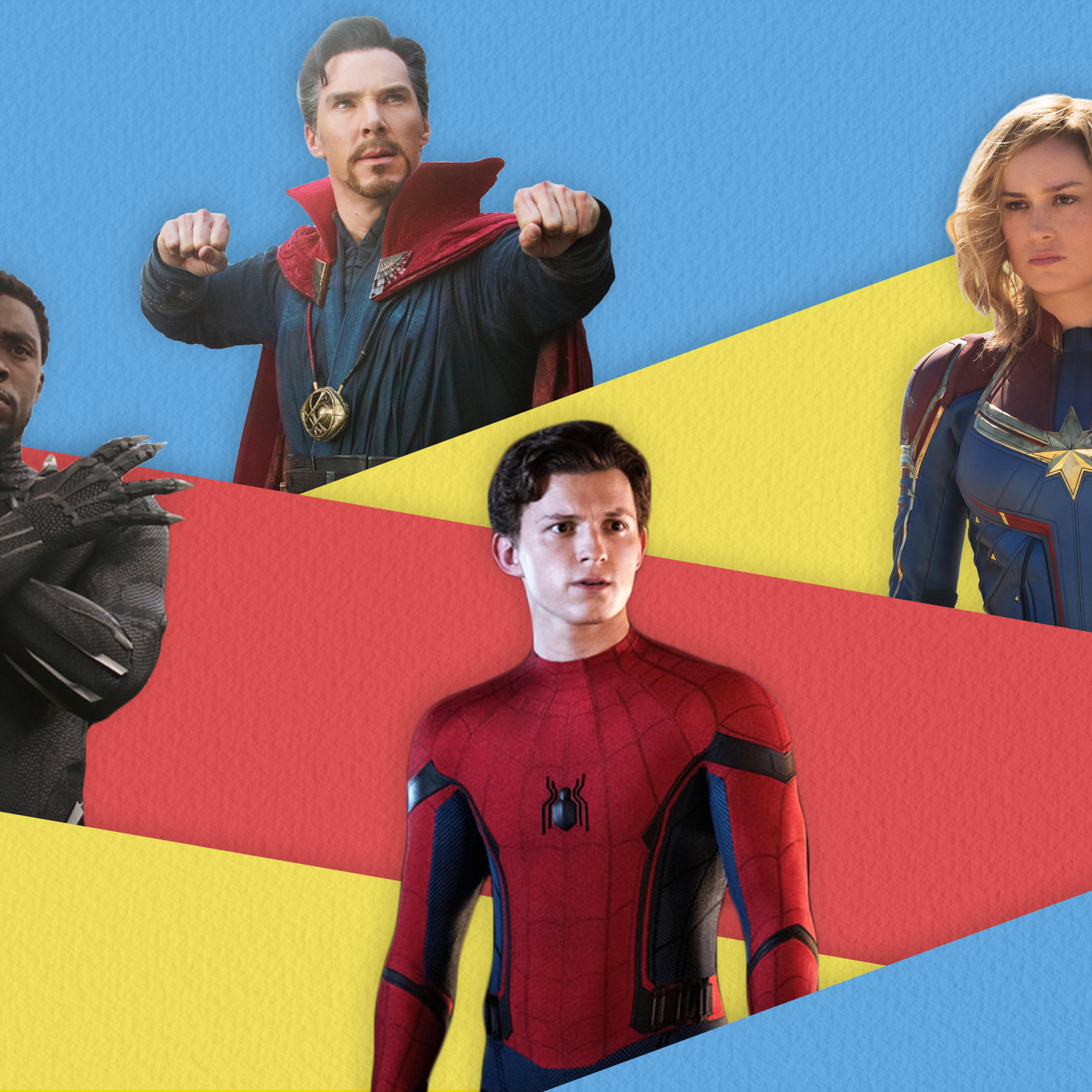 Spider-Man, Black Panther, Dr. Strange, Captain Marvel