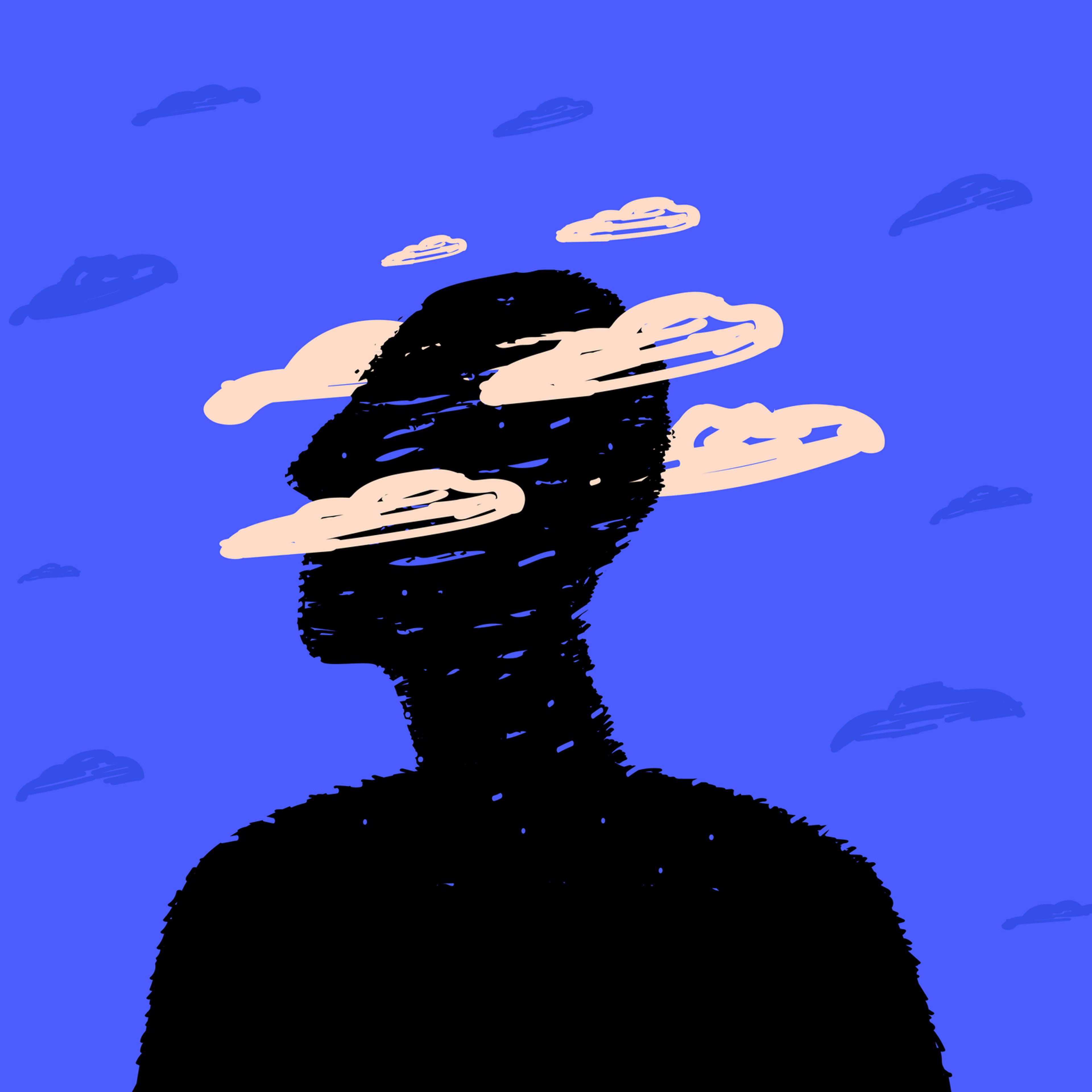 An illustration of brain fog, a common Long COVID symptom