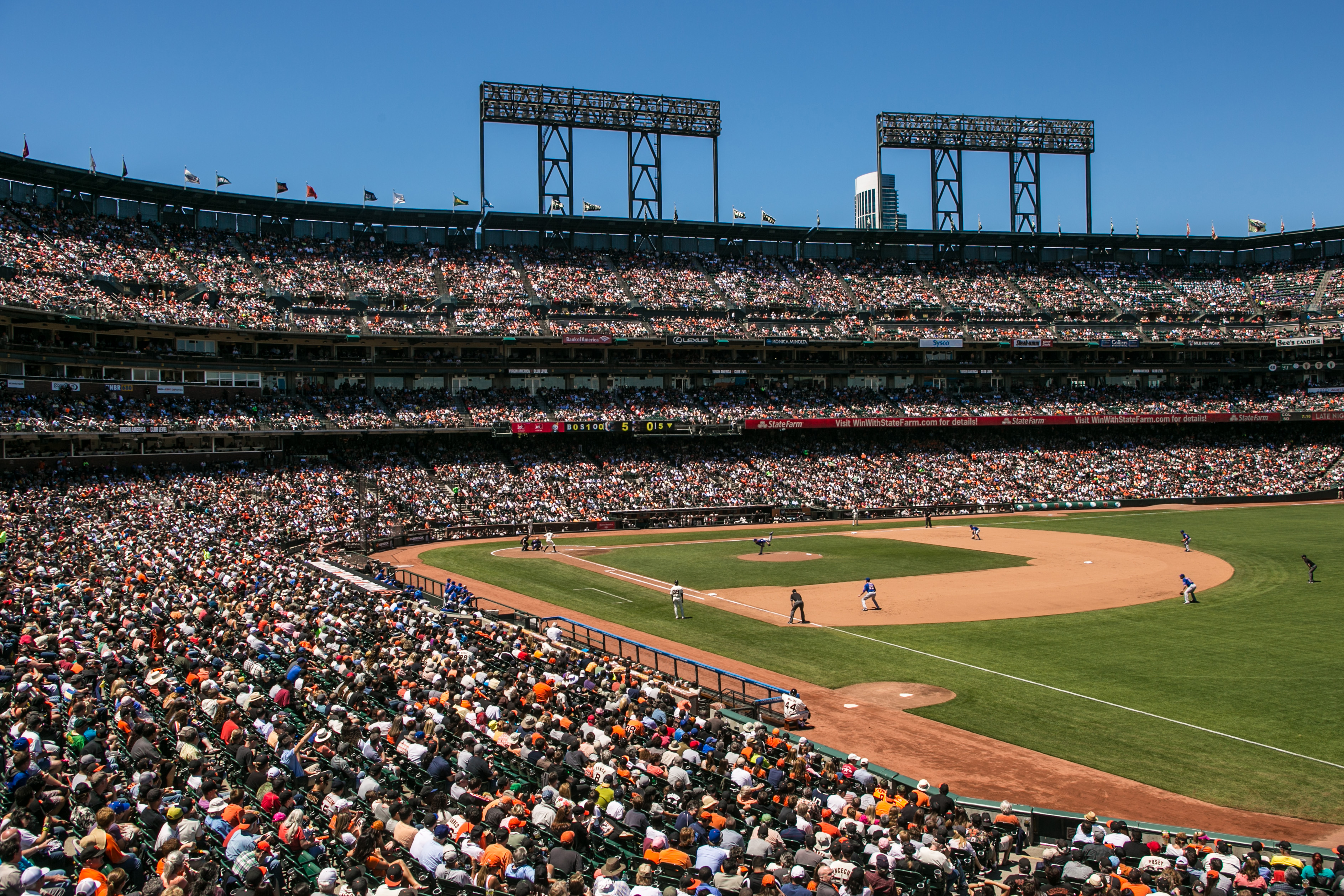 A packed, sunny day at AT&T Park on July 10, 2013, in San Francisco.