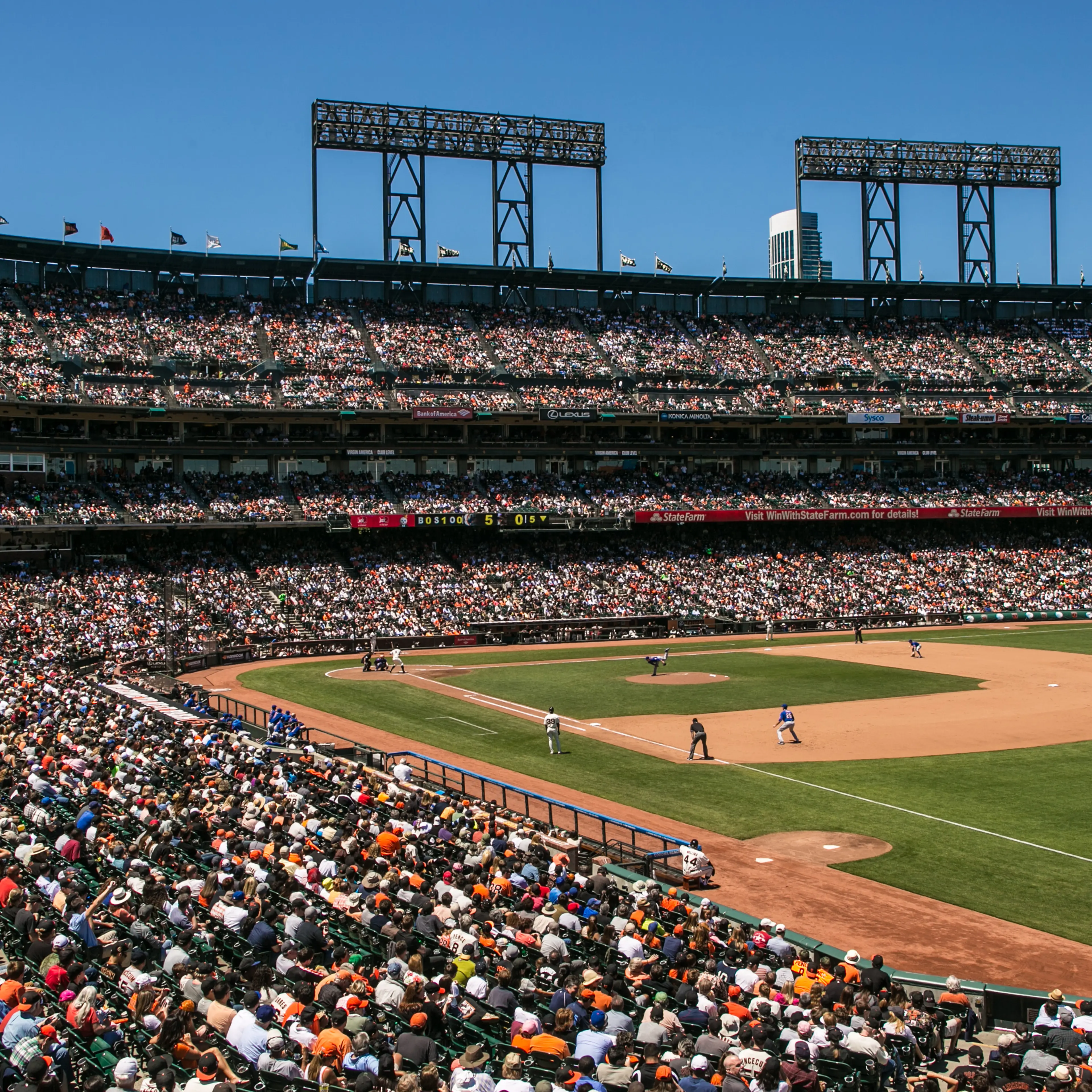 A packed, sunny day at AT&T Park on July 10, 2013, in San Francisco.