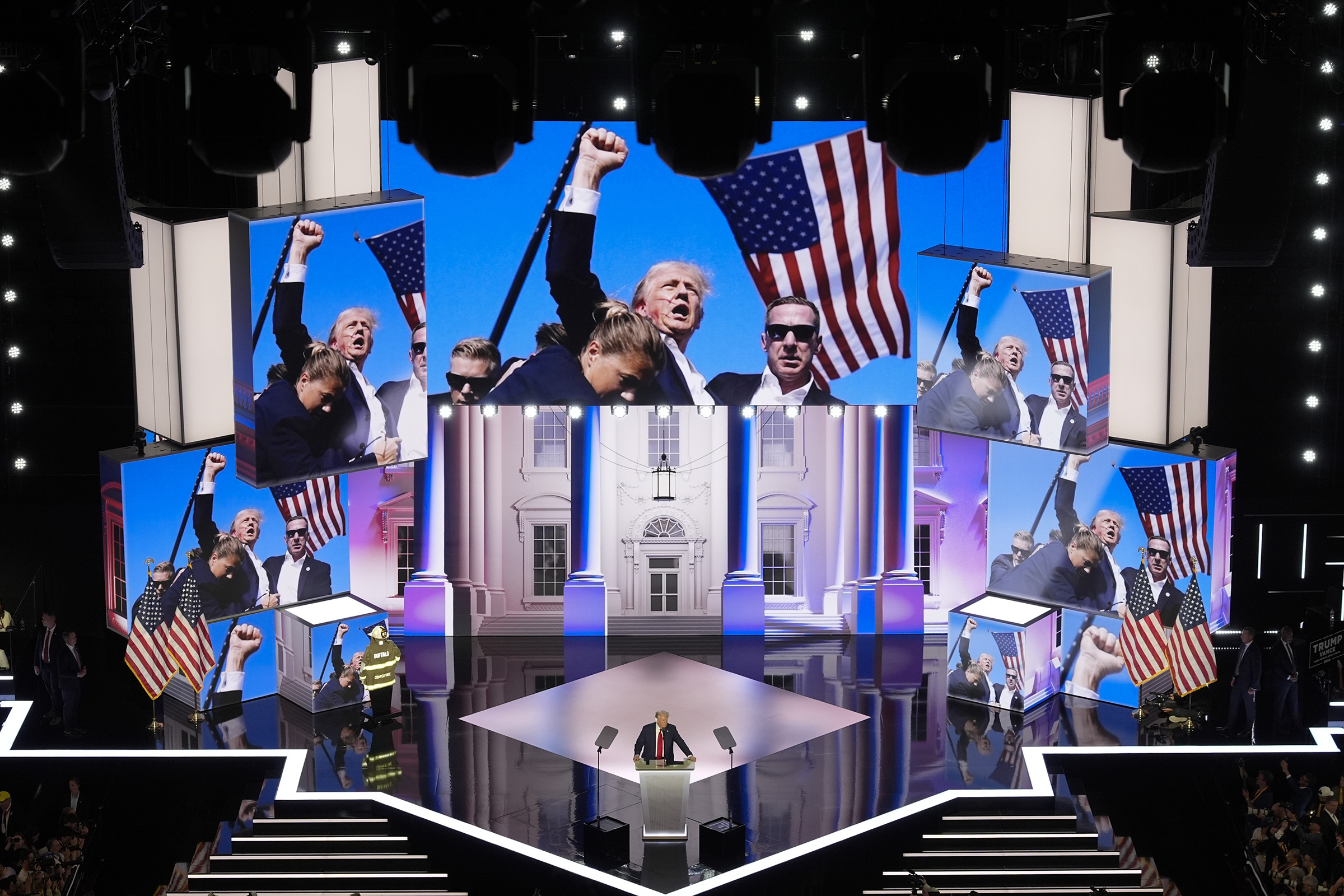 During his speech at the RNC, Trump discusses the attempt on his life in Butler, Pa.