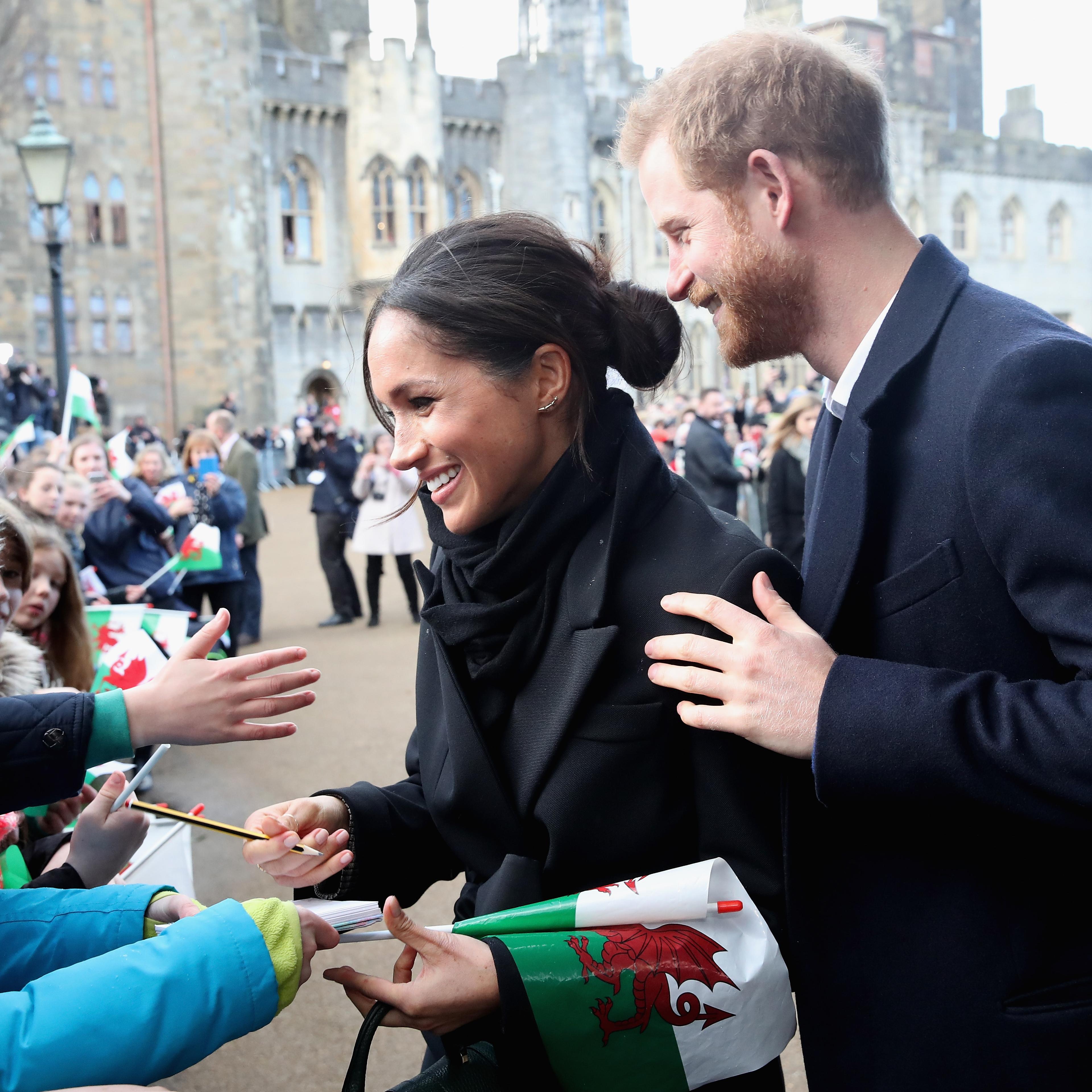 Prince Harry And Meghan Markle Visit Cardiff Castle