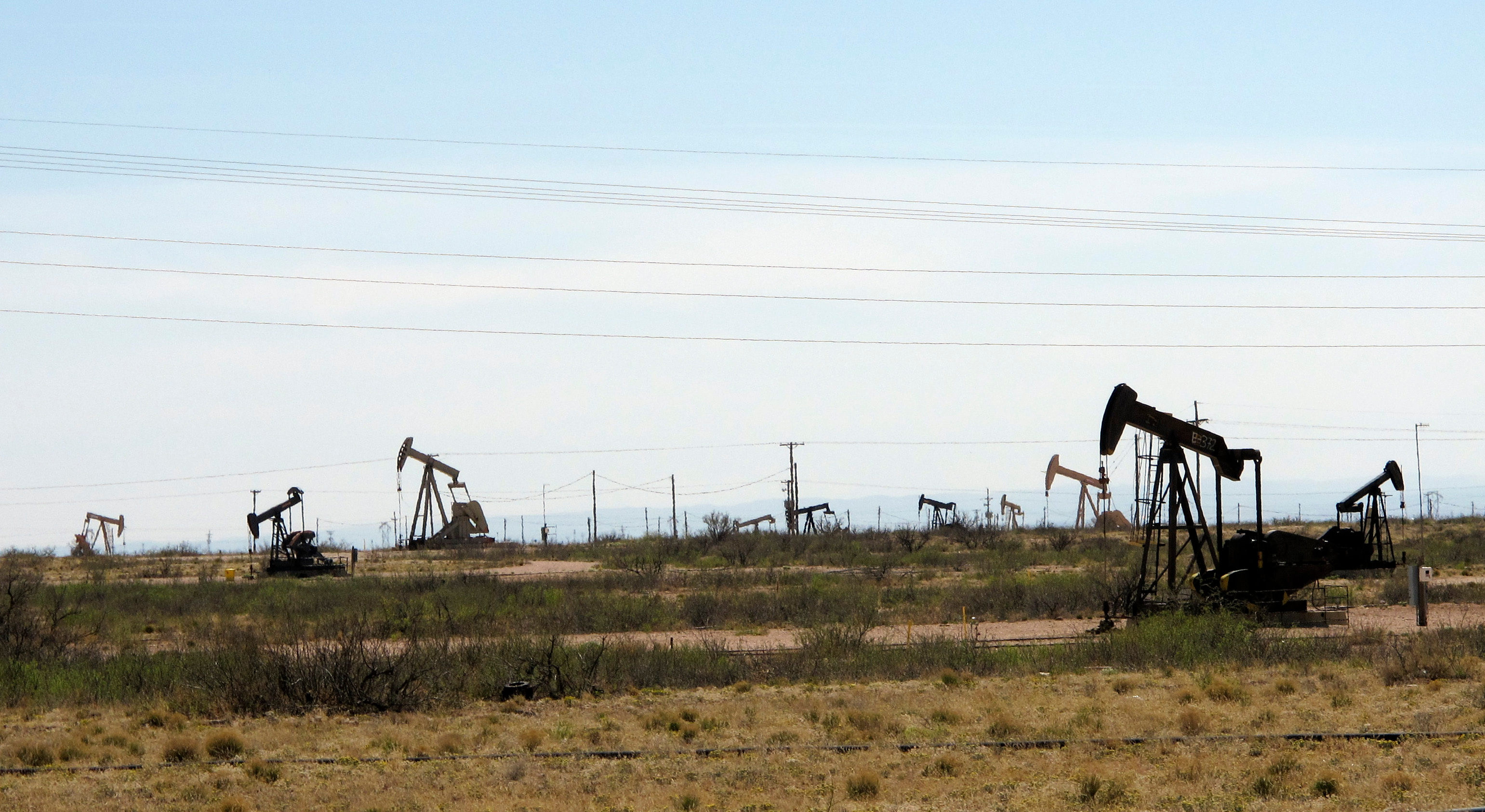 Oil rigs in the Permian basin