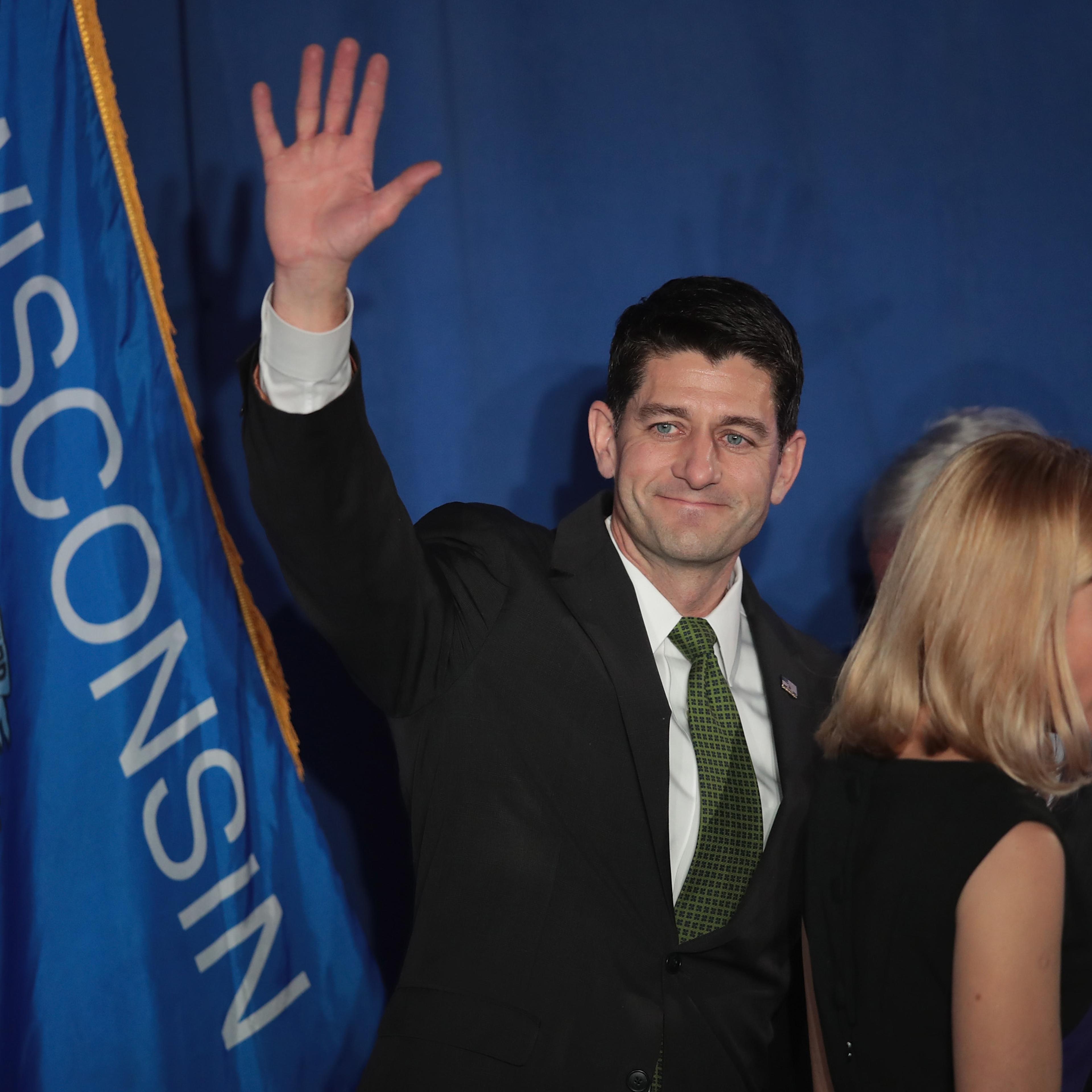 House Speaker Paul Ryan Holds Election Night Event In Janesville, Wisconsin