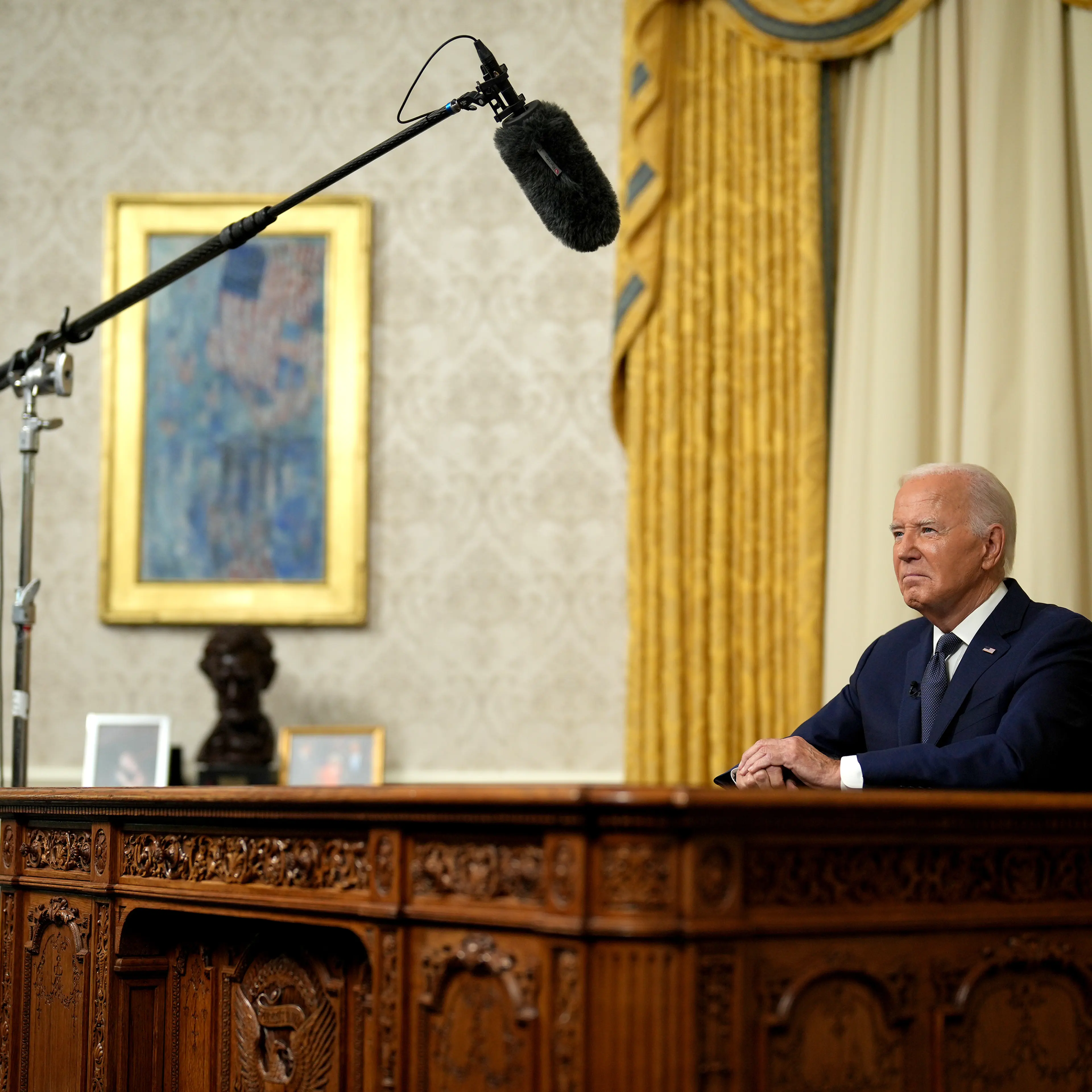 President Biden Delivers Oval Office Address To Nation