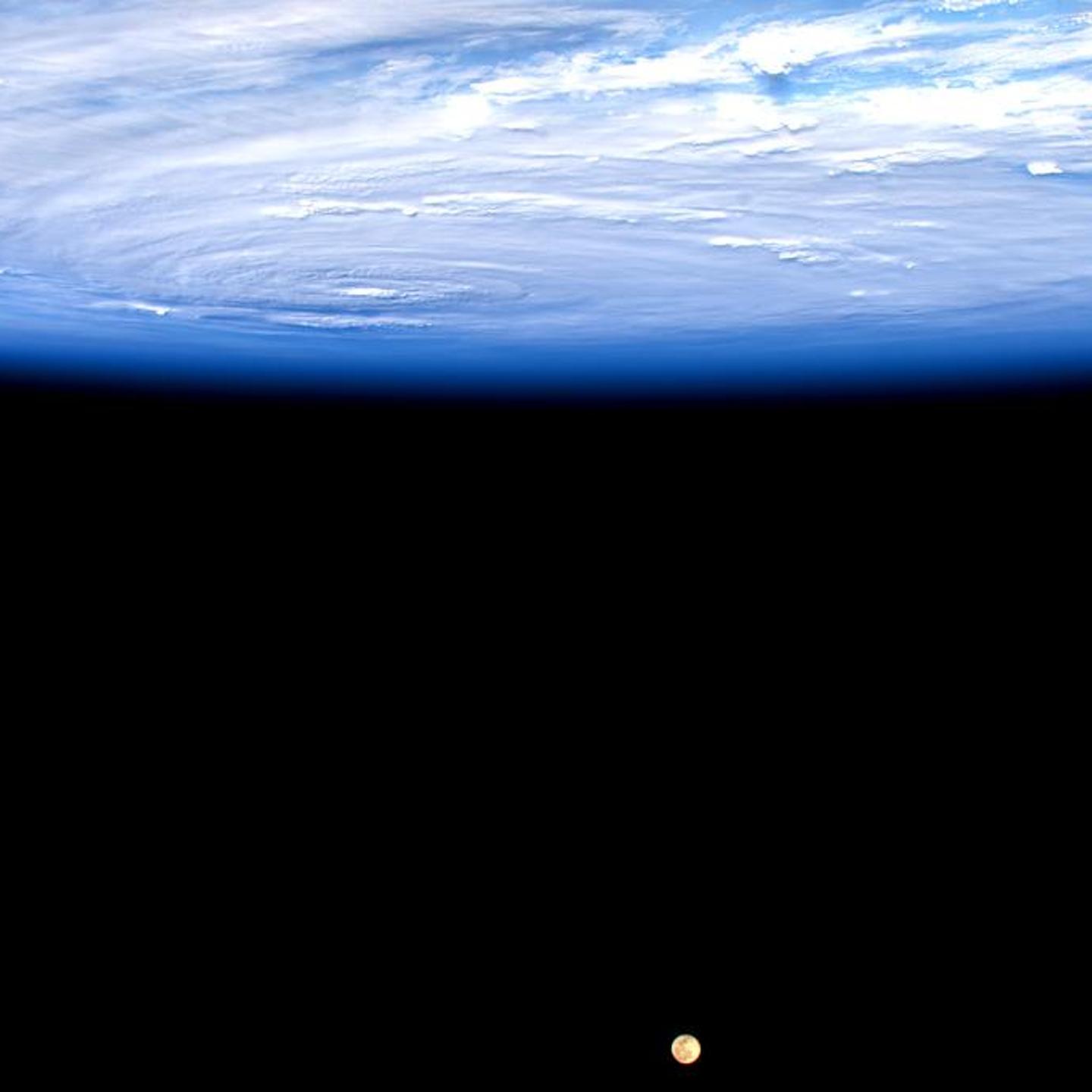 "#Jimena in the Pacific is a massive storm. Makes the moon look puny. #YearInSpace " via Twitter on Aug. 30, 2015.