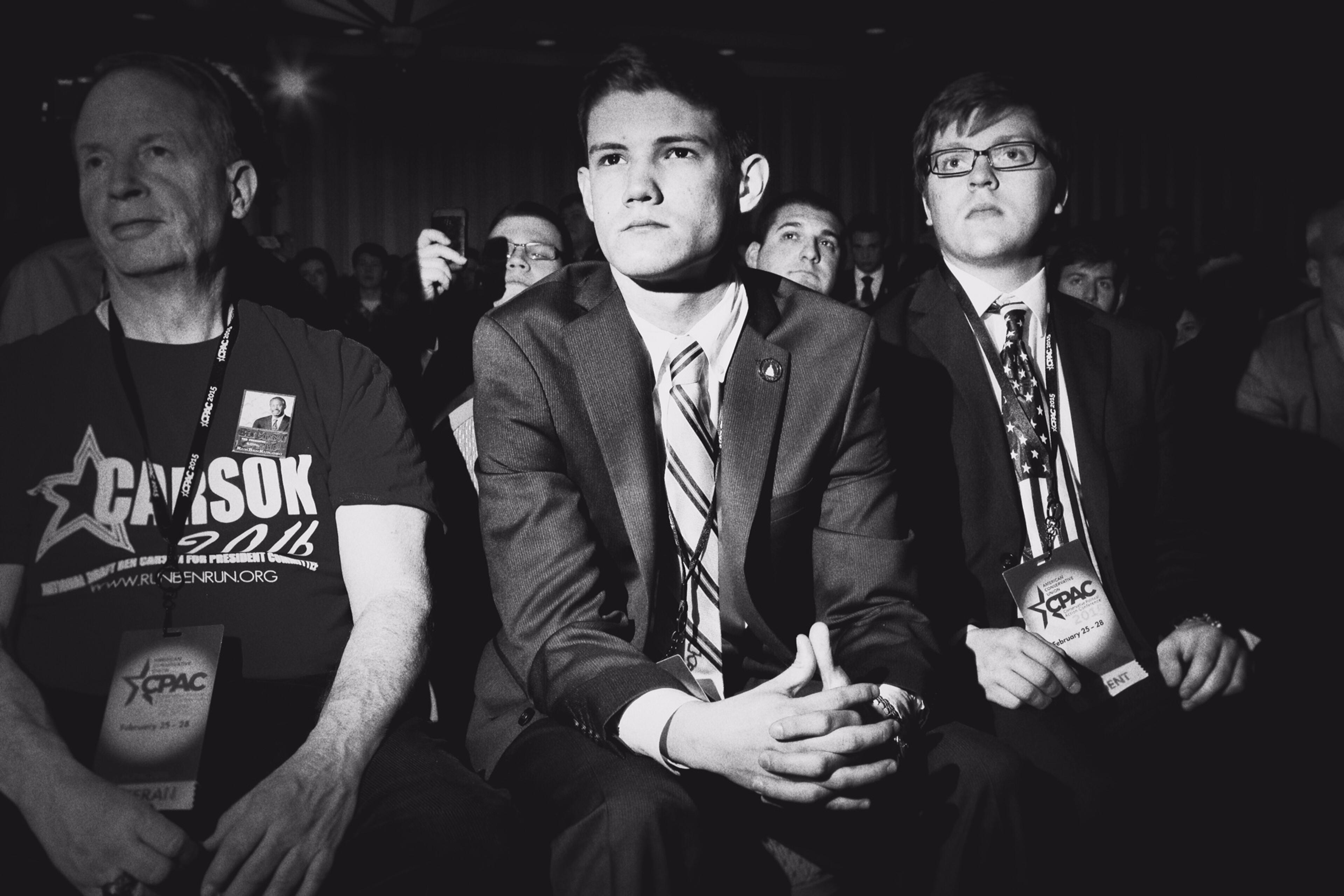 CPAC attendees listen to Donald Trump in National Harbor, Md. on Feb. 27, 2015.