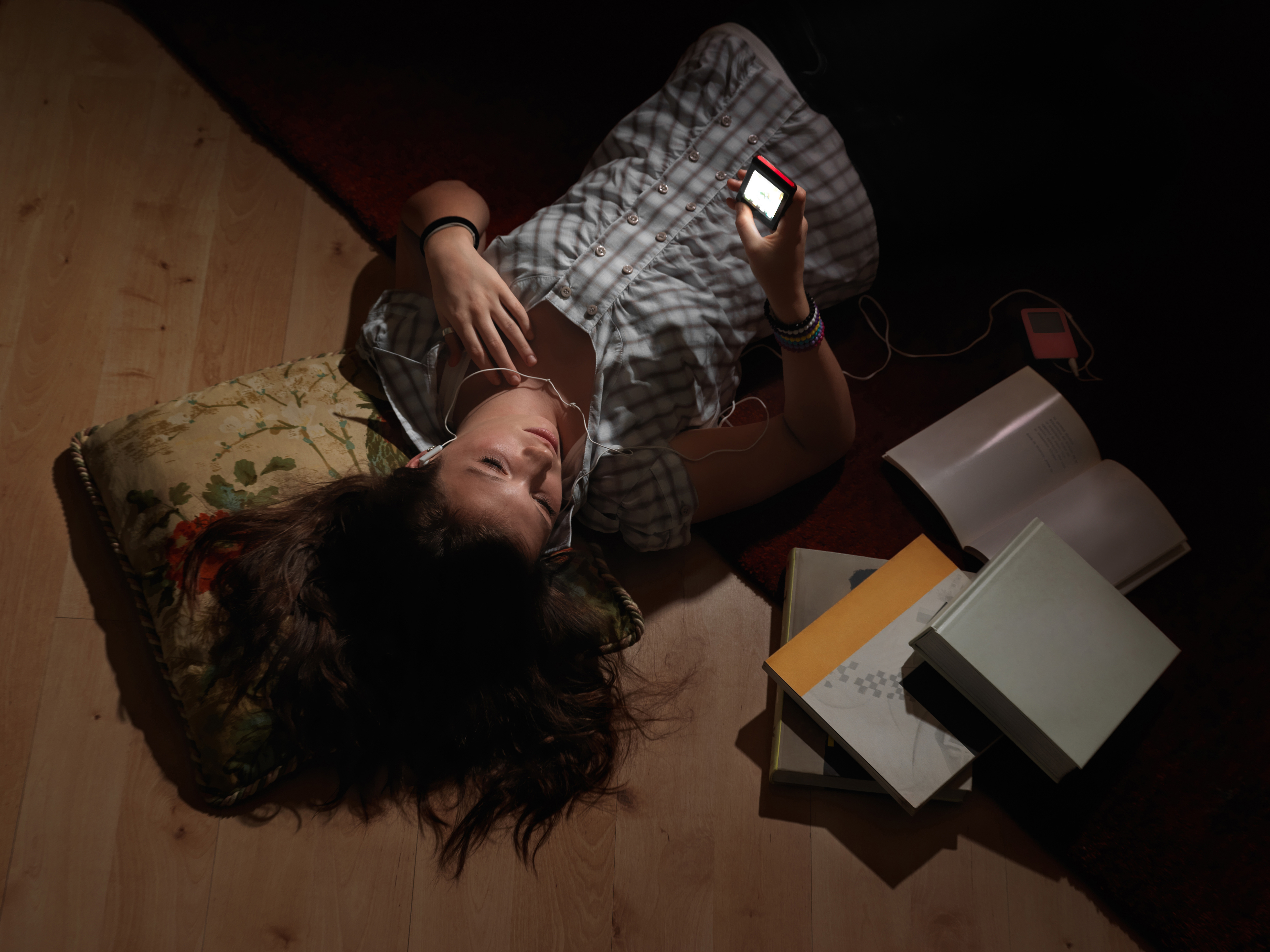Teenager with smartphone
