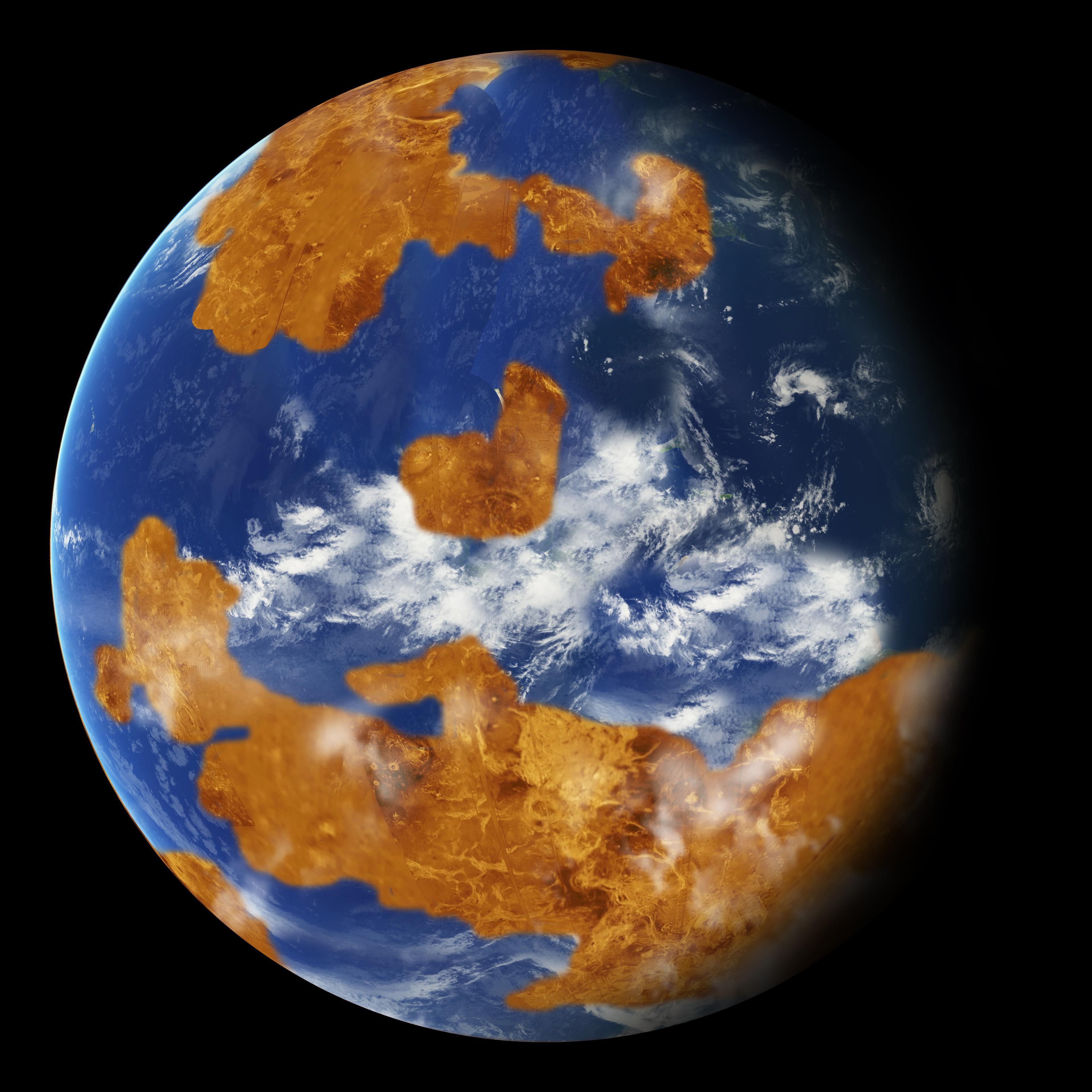 Waterworld: An artist's rendering of Venus as it might have been
