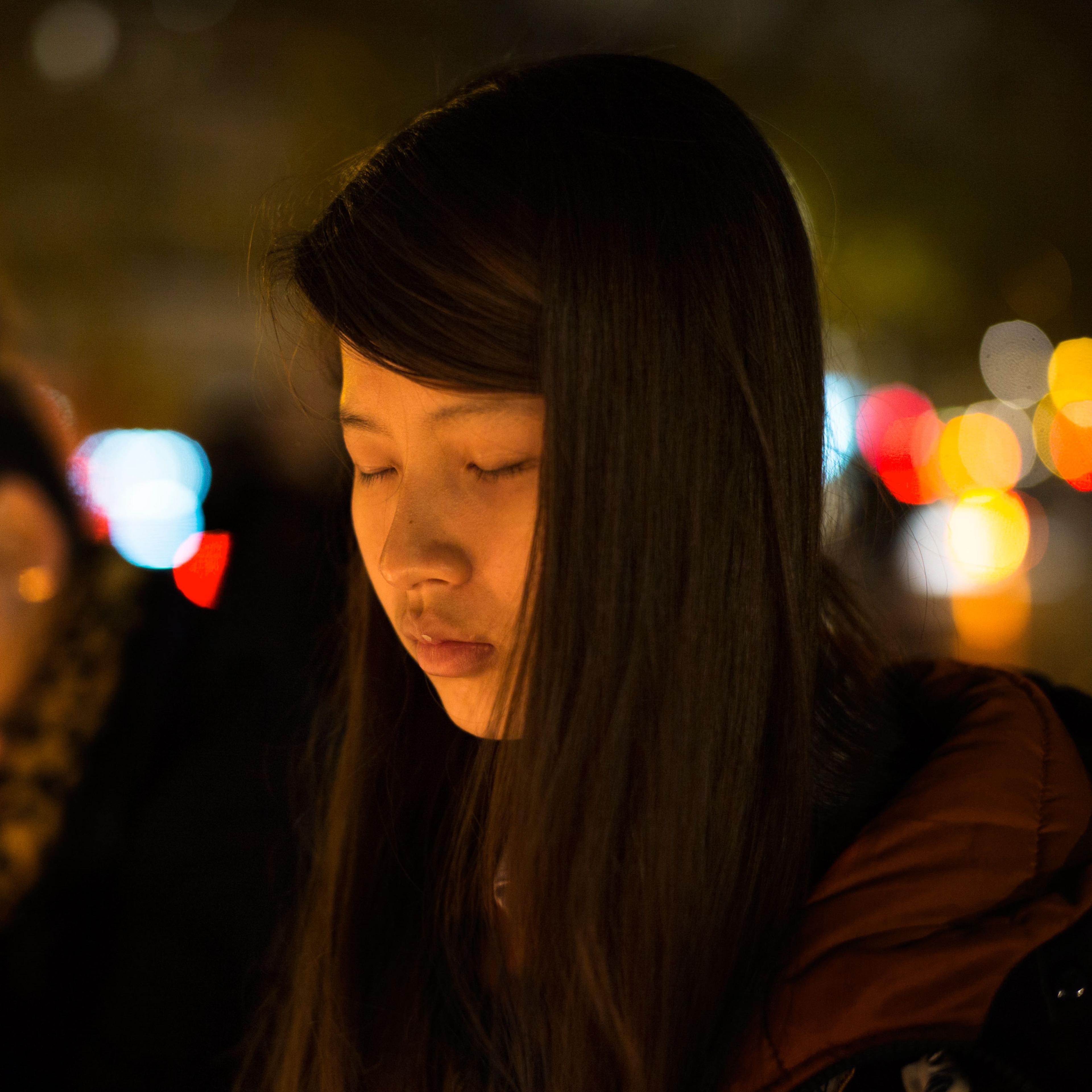 Paris Mourners on Place de la Republique
