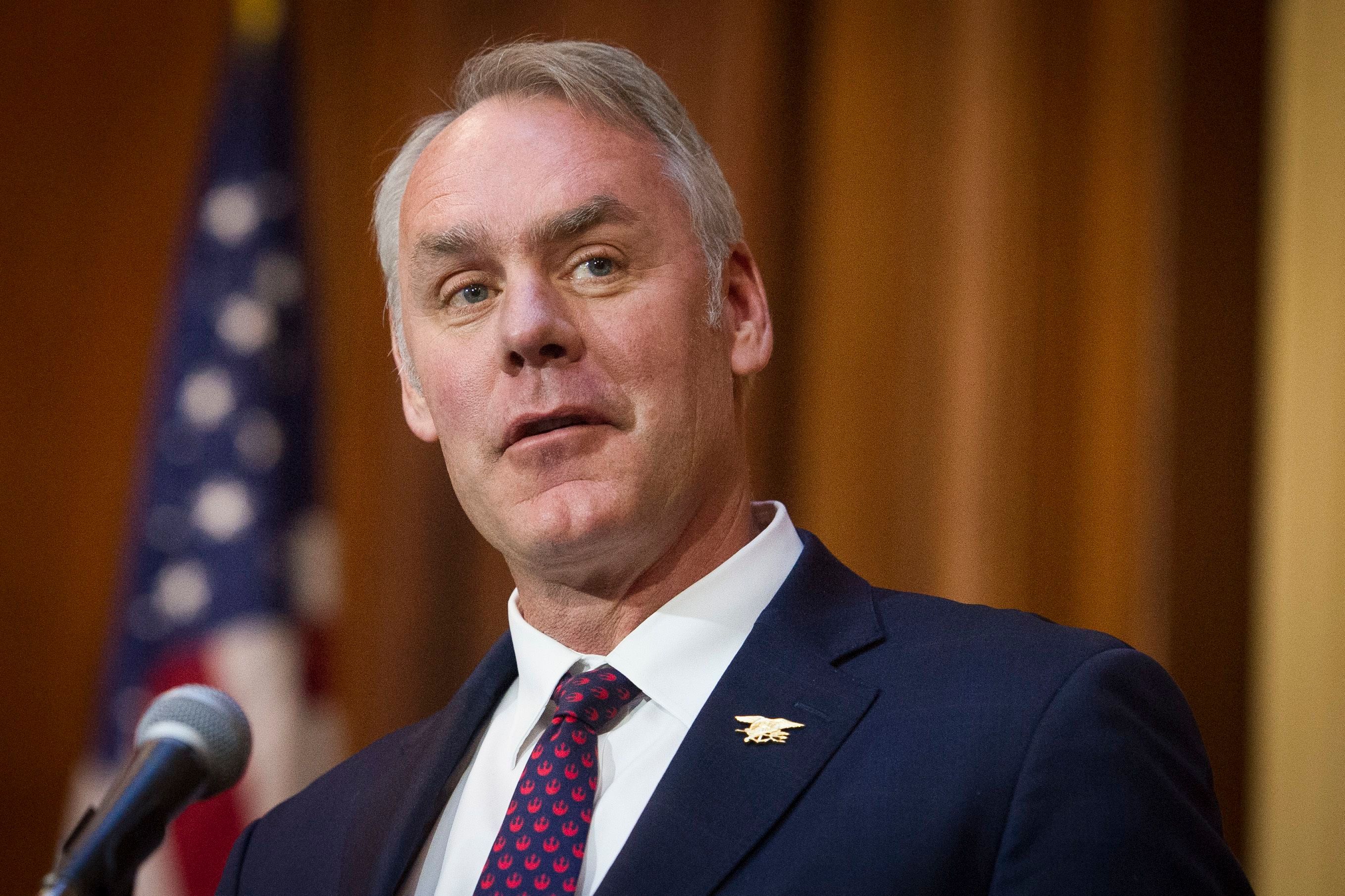 Interior Secretary, Washington, USA - 11 Dec 2018