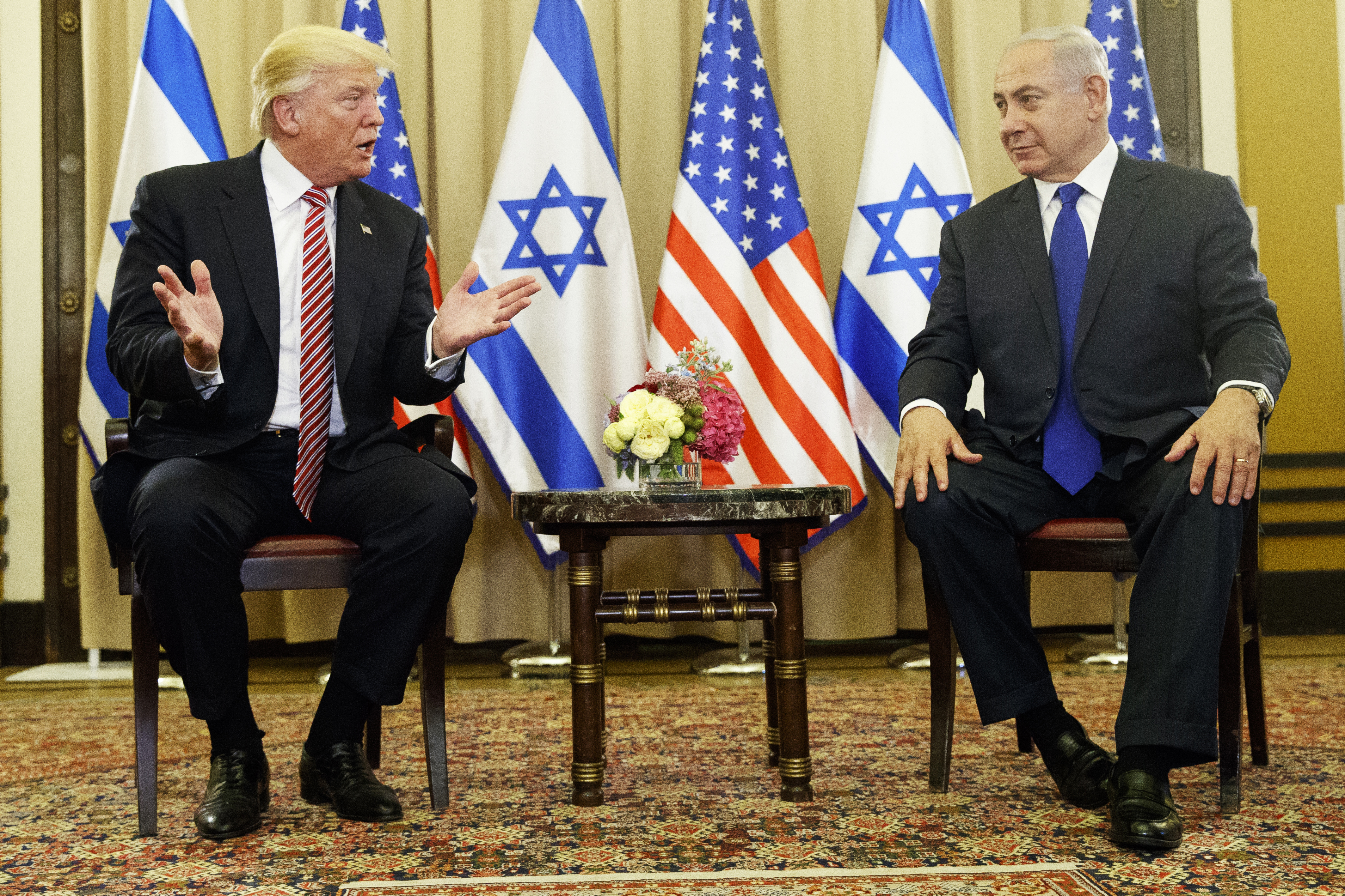Donald Trump,Melania Trump,Benjamin Netanyahu