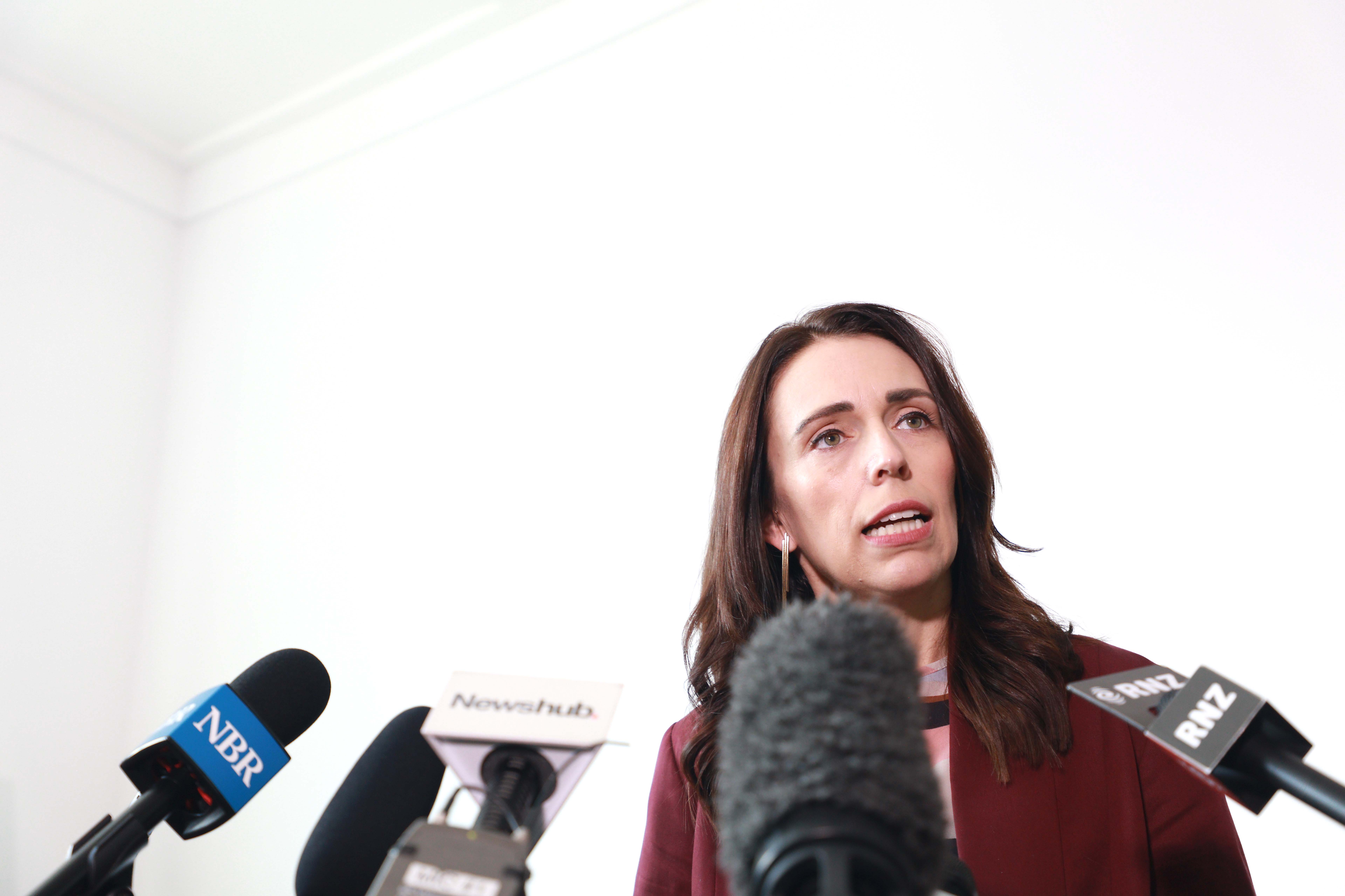 Prime Minister Jacinda Ardern Holds Press Conference In Auckland
