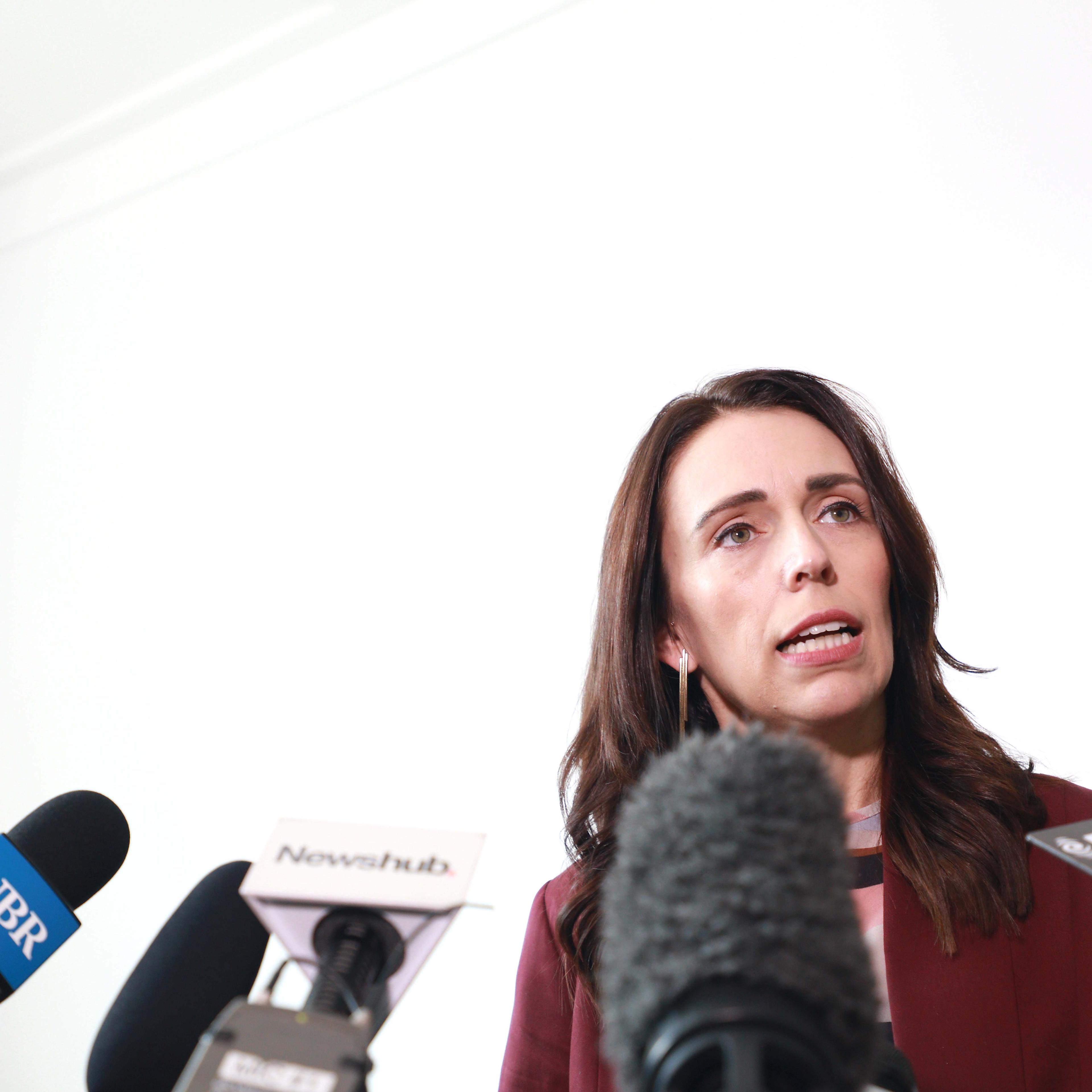 Prime Minister Jacinda Ardern Holds Press Conference In Auckland