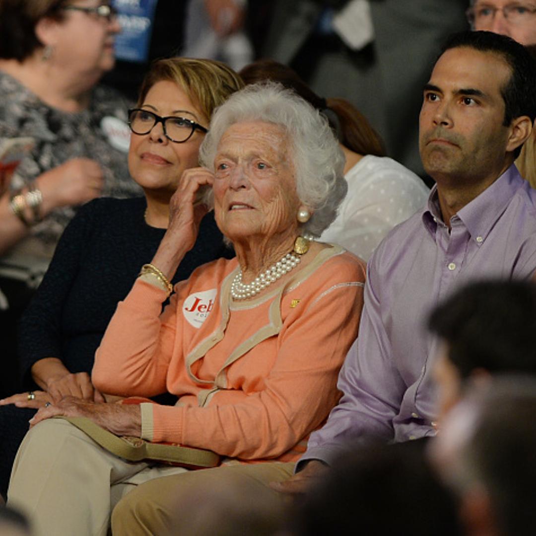 Columba Bush, Barbara Bush and George P. Bush as Former Florida Governor Jeb Bush announces his candidacy for the 2016 Republican Presidential nomination during a rally at Miami Dade College on June 15, 2015 in Miami, Florida.