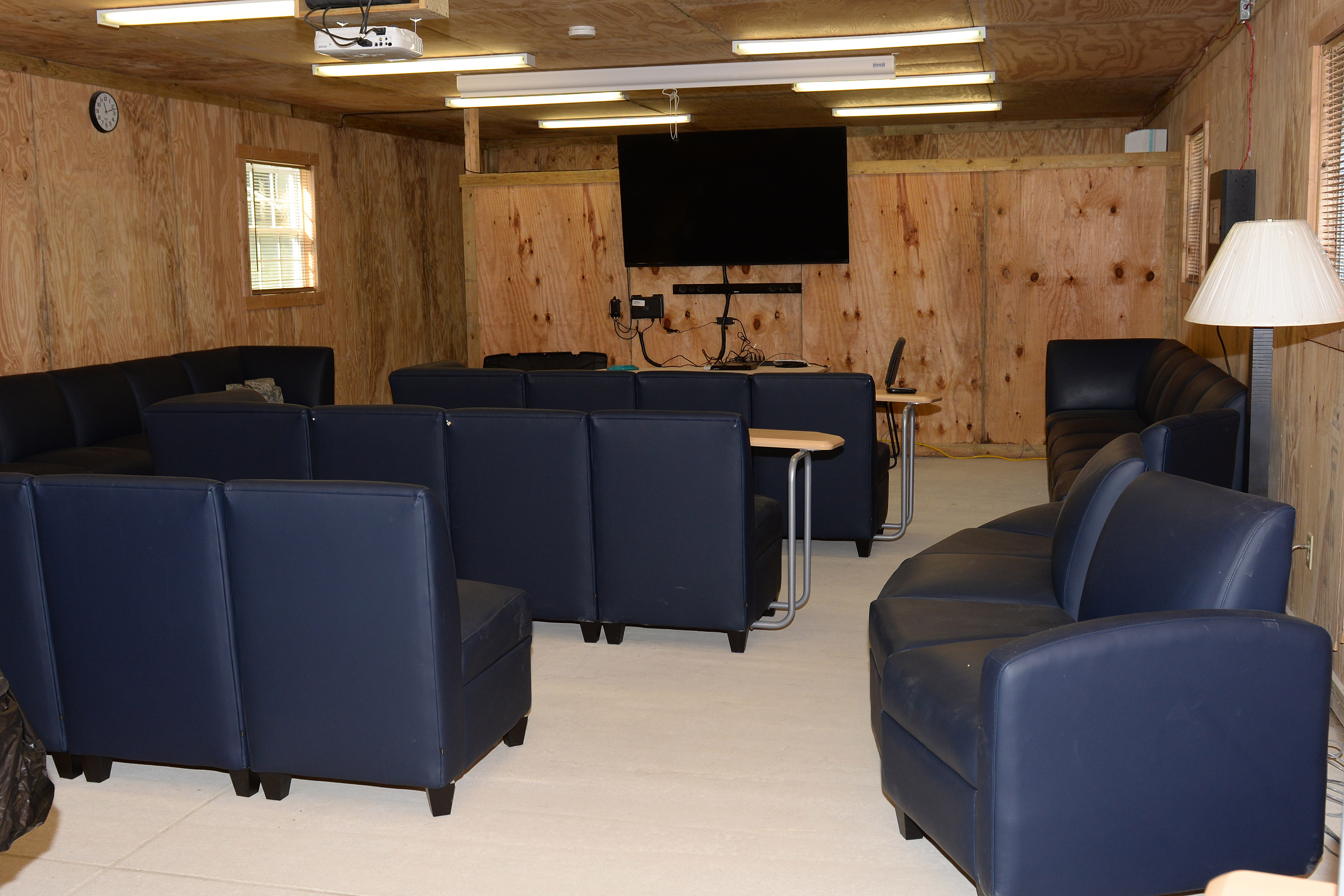 Langley Transit Center in a pre-existing expeditionary training center, for military personnel returning from Ebola missions in West Africa, at Langley Air Force Base Va. on Nov. 4, 2014.