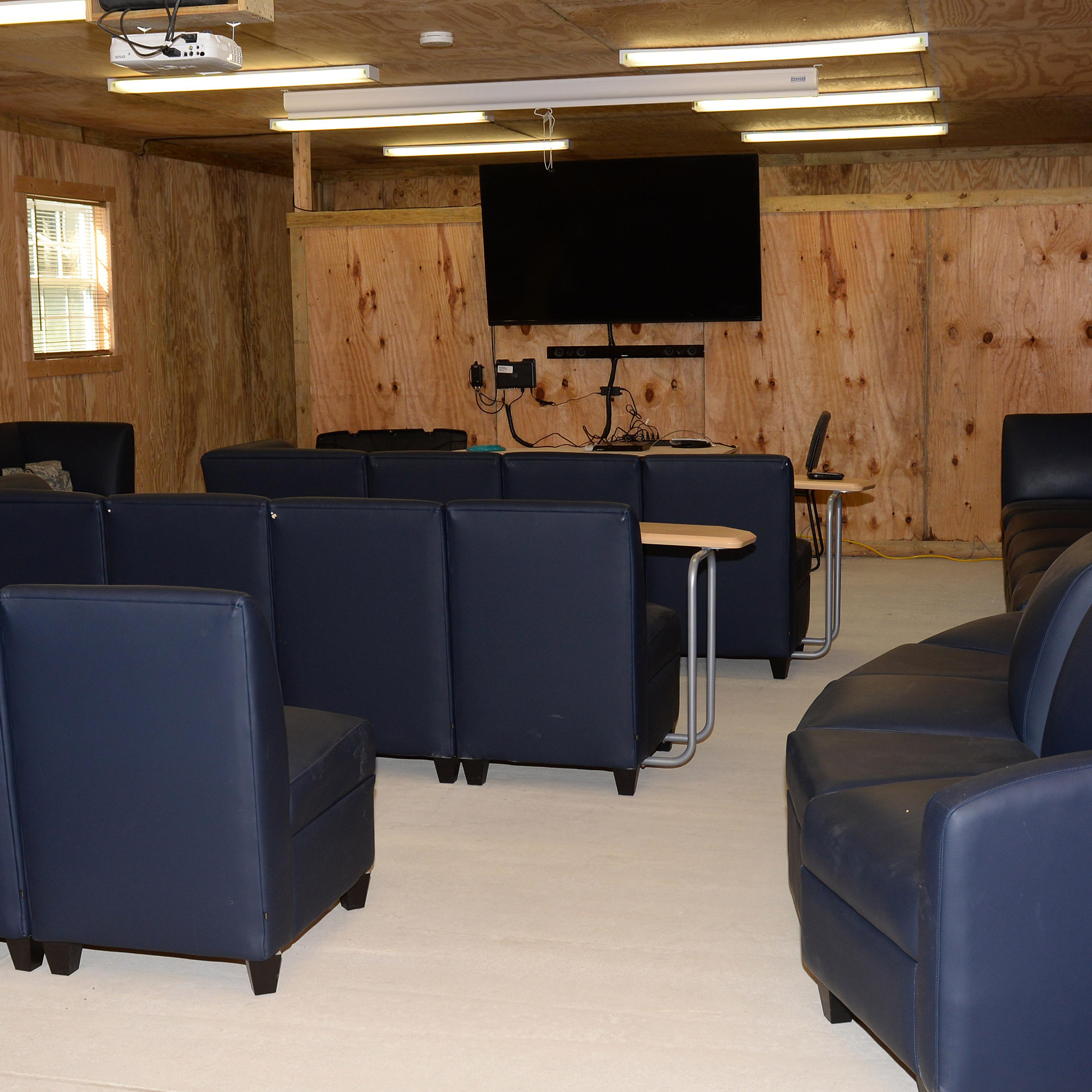 Langley Transit Center in a pre-existing expeditionary training center, for military personnel returning from Ebola missions in West Africa, at Langley Air Force Base Va. on Nov. 4, 2014.