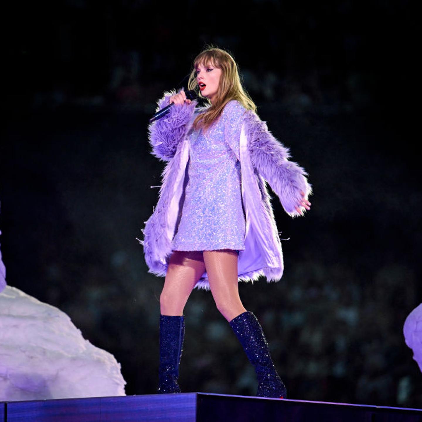 Taylor Swift London Purple Dress