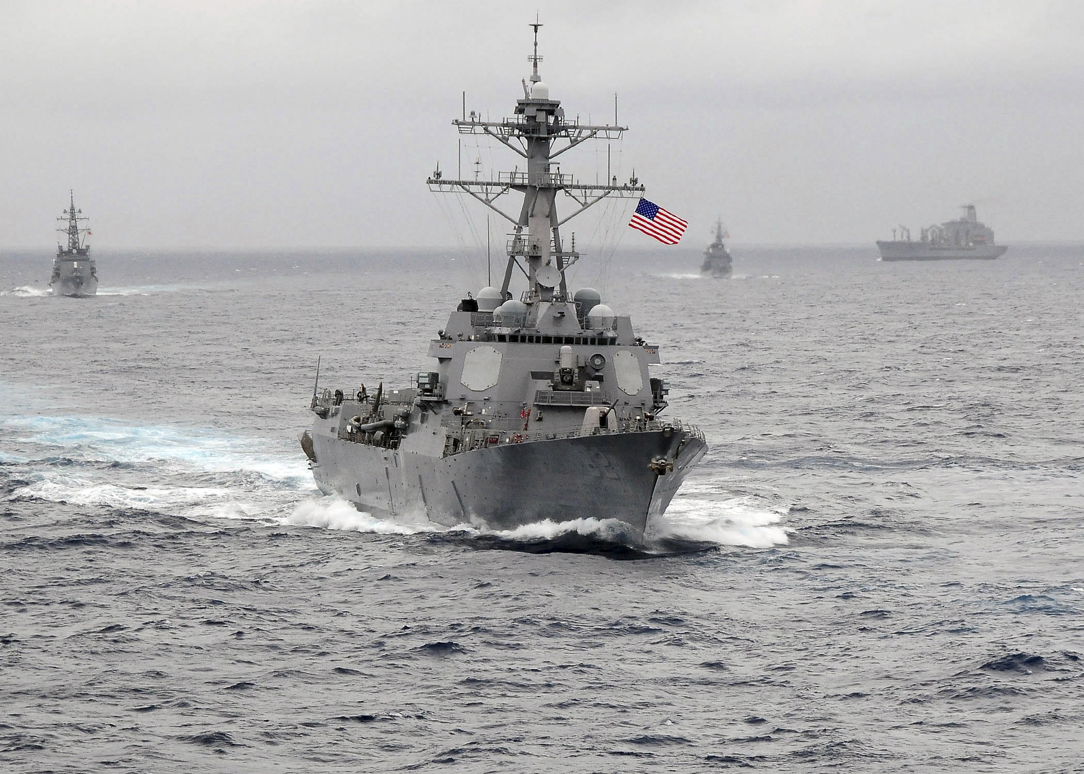 File photo of the US Navy guided-missile destroyer USS Lassen underway in the Pacific Ocean