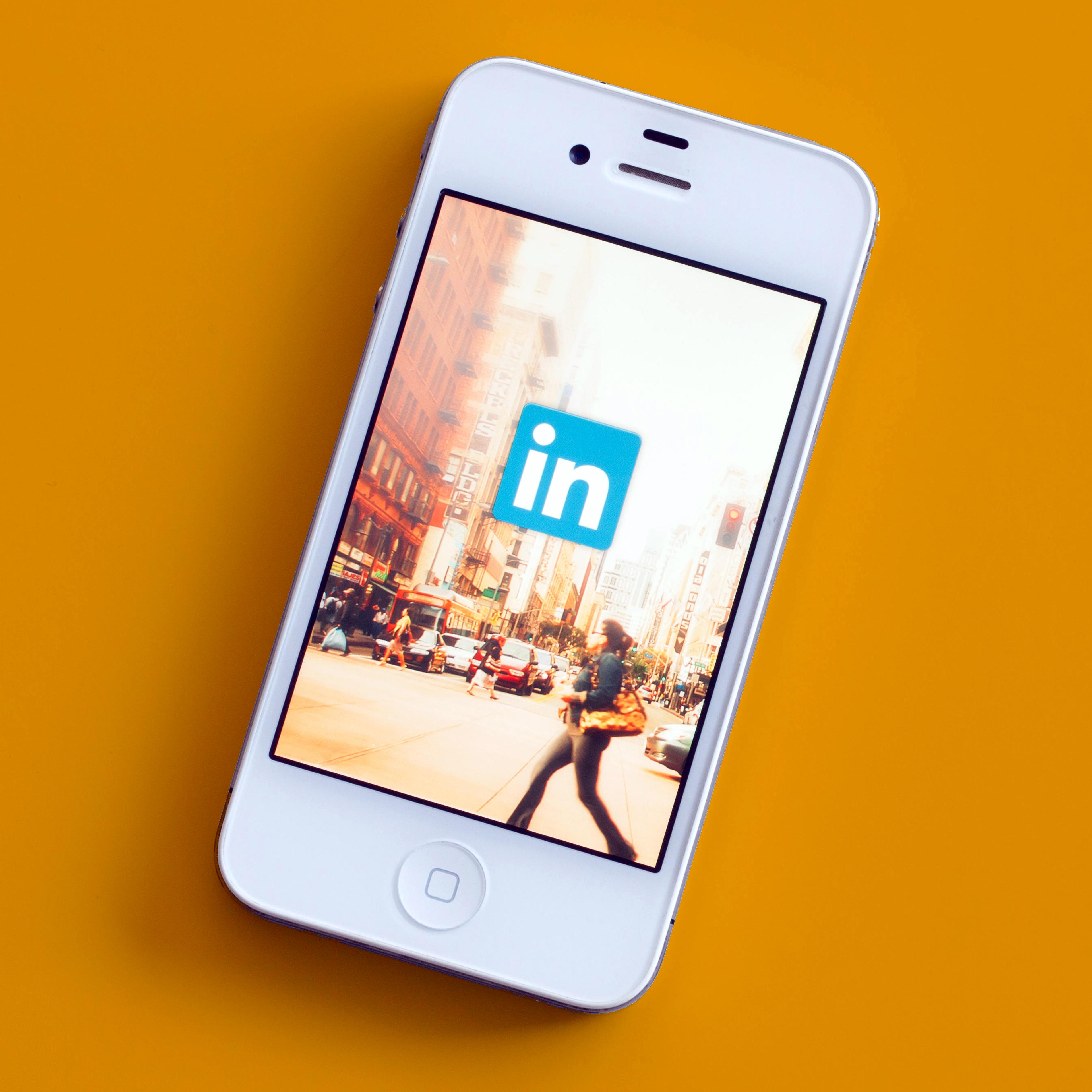 LinkedIn on a mobile phone