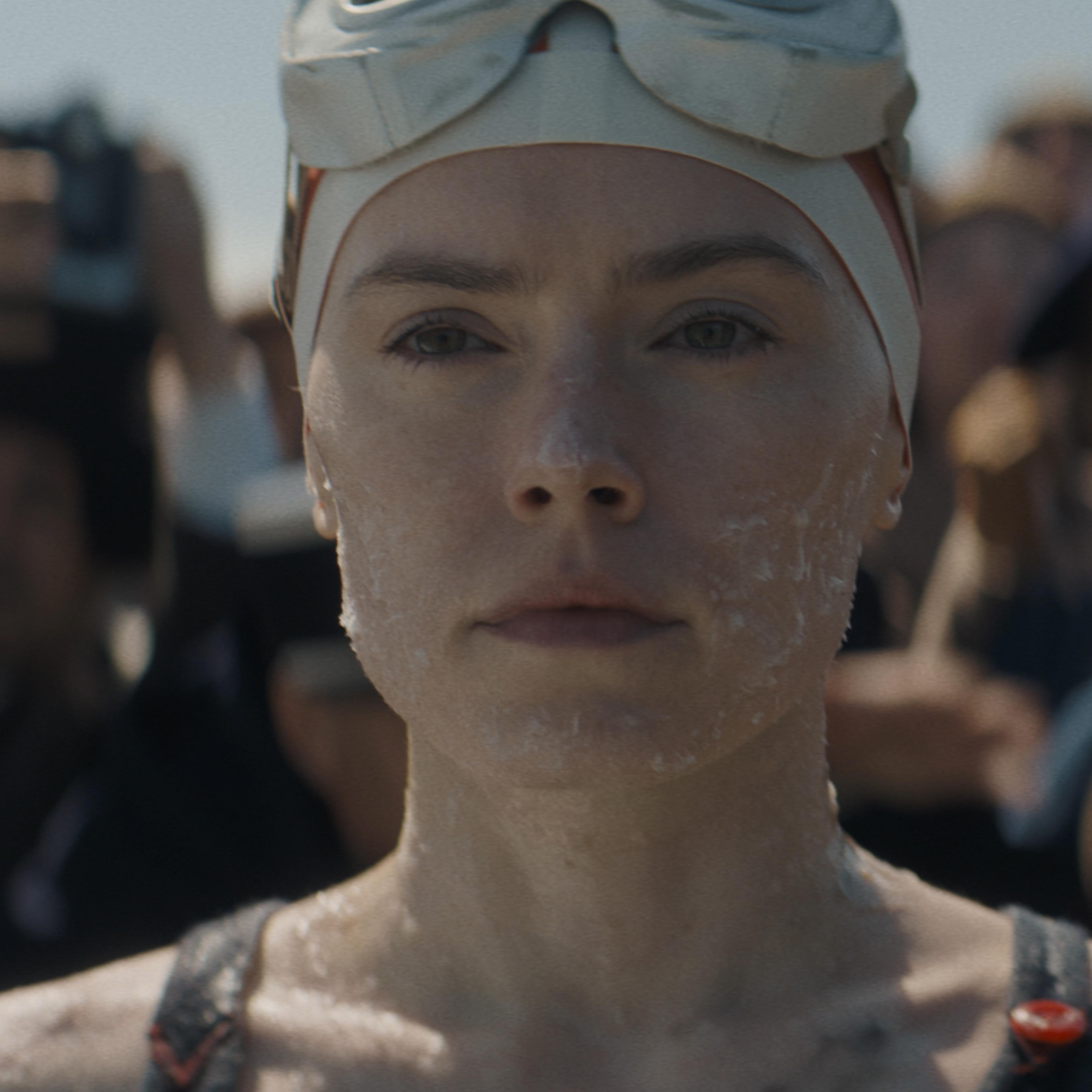 Daisy Ridley in the Disney film YOUNG WOMAN AND THE SEA