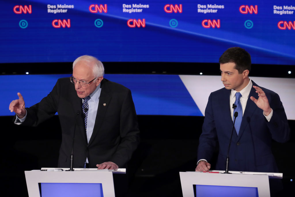Democratic Presidential Candidates Participate In Presidential Primary Debate In Des Moines, Iowa